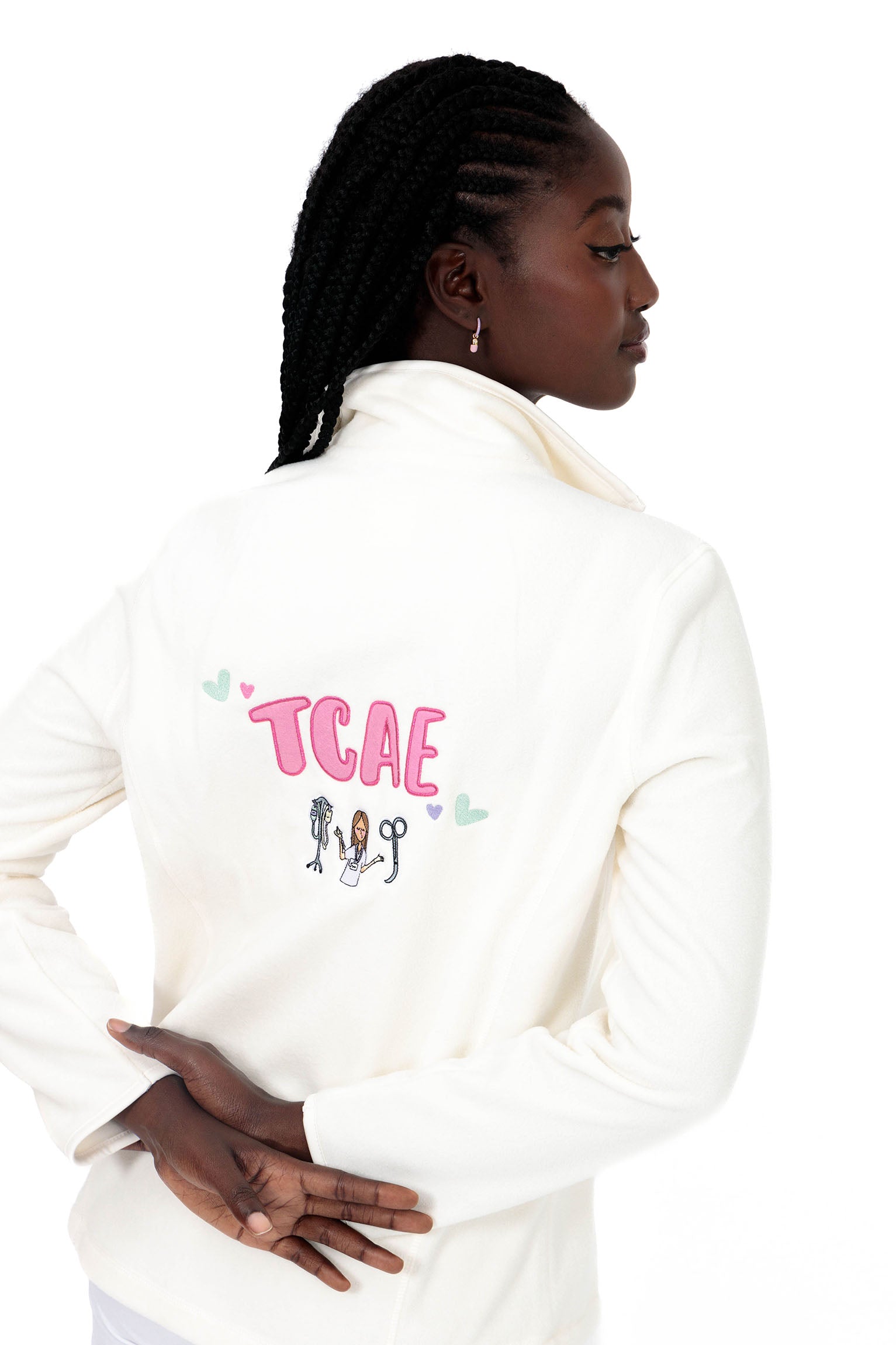 CHAQUETA POLAR TCAE COLORS - CLOUD WHITE