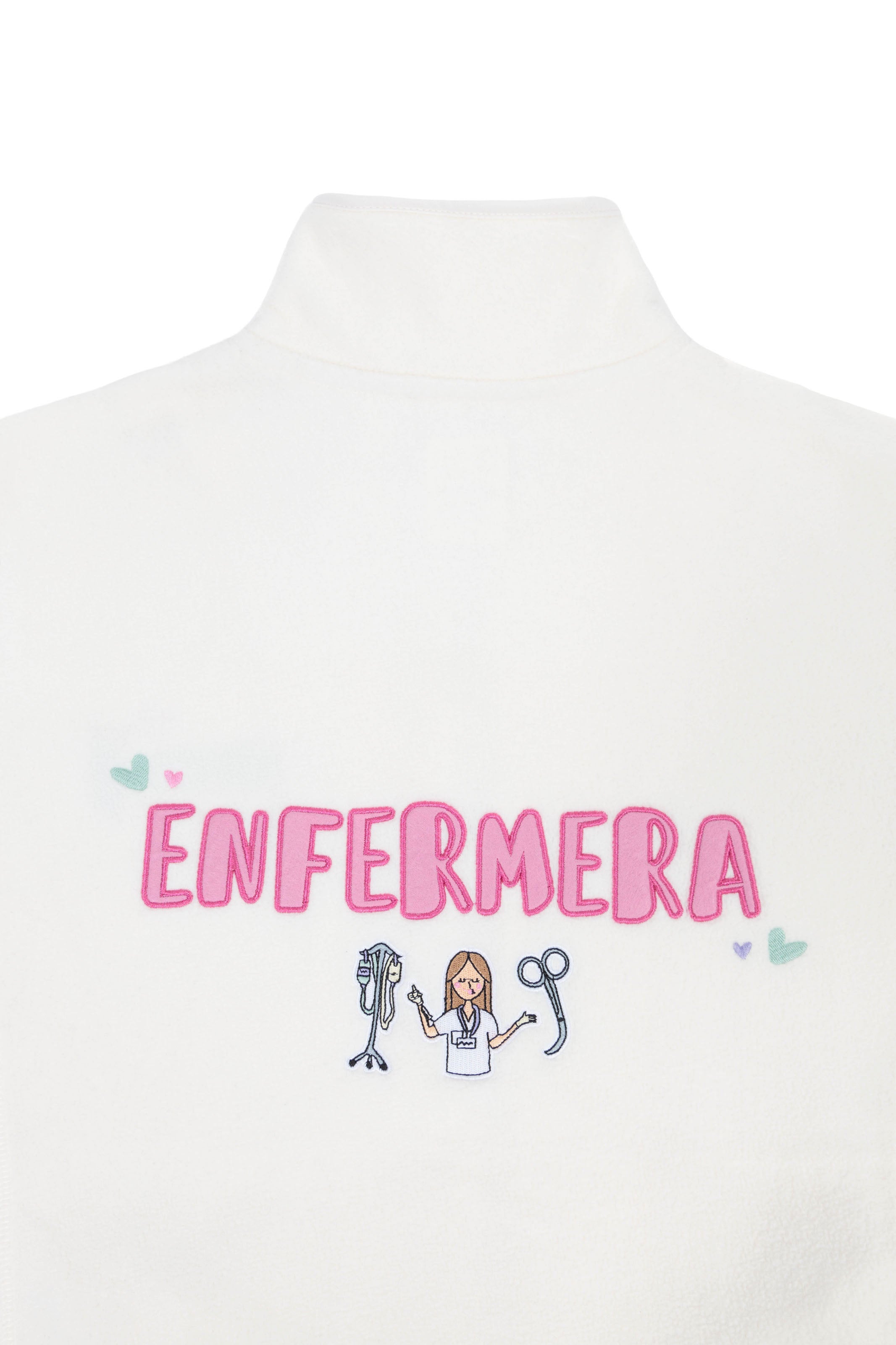CHAQUETA POLAR ENFERMERA COLORS - CLOUD WHITE