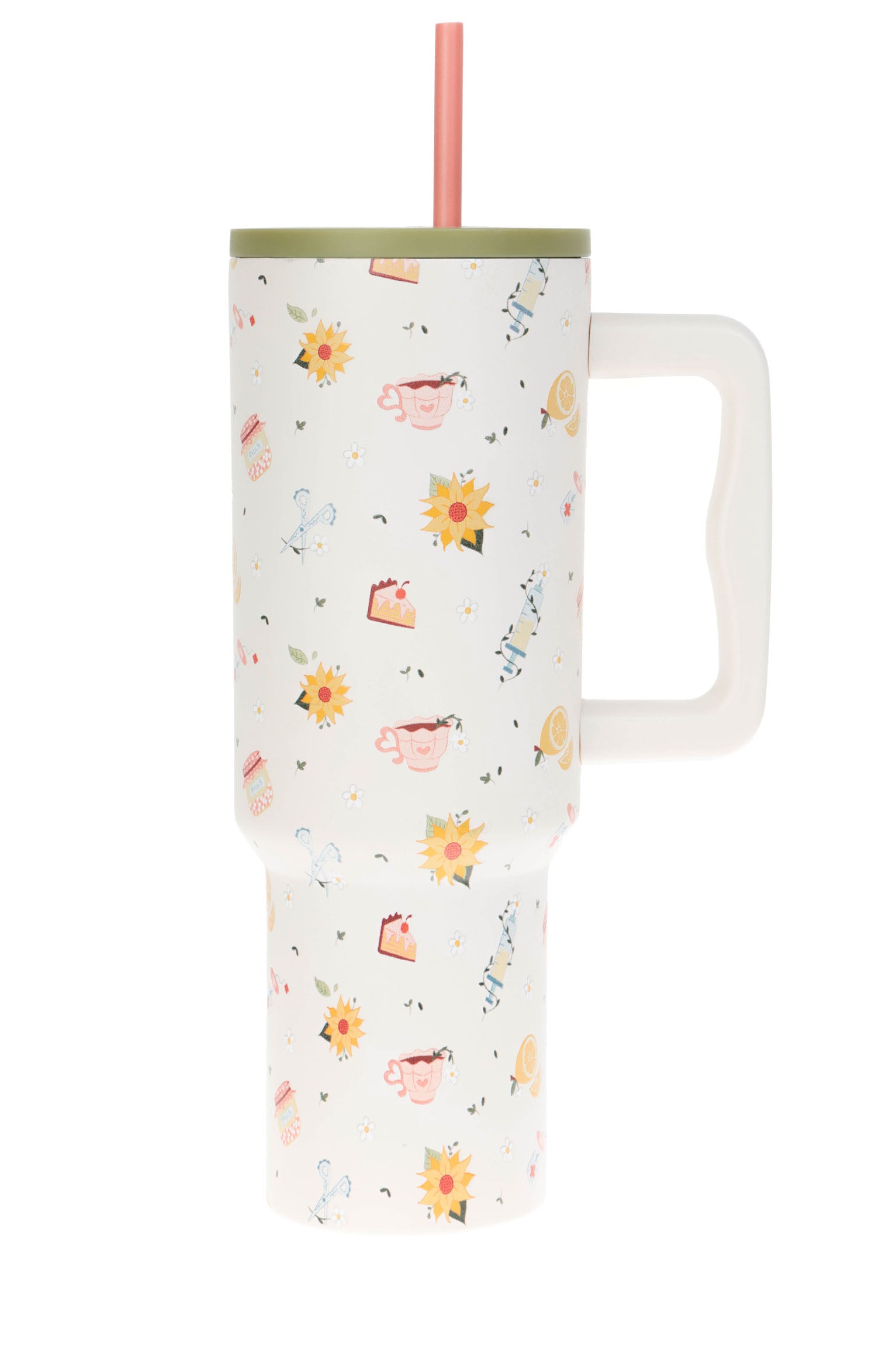 VASO TÉRMICO 1L CON ASA - COTTAGECORE 🌻 – Enfermera en apuros, image size:1533x2300