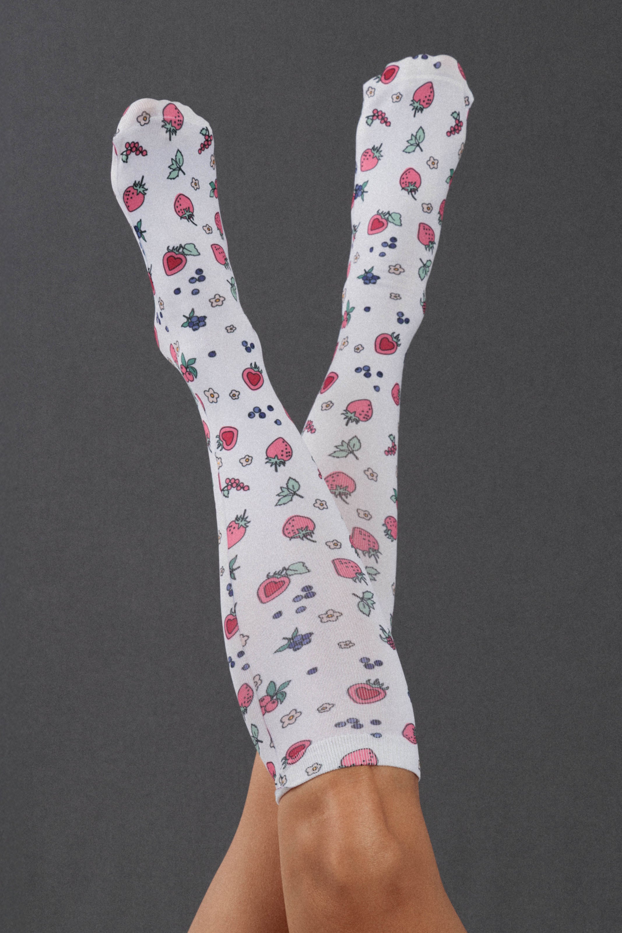 COMPRESSION SOCKS - STRAWBERRY