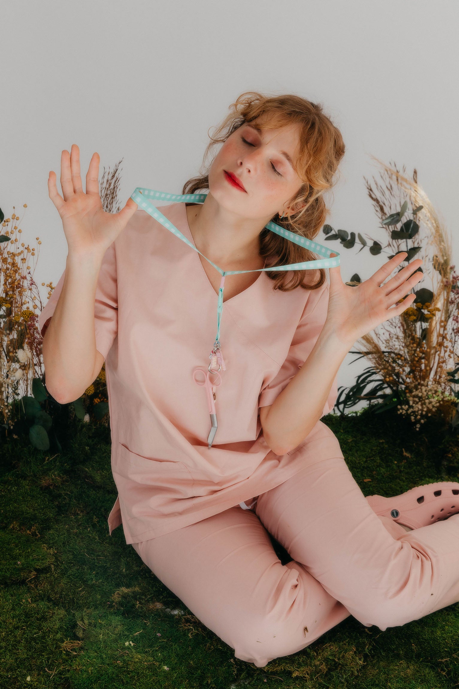 LANYARD CHARM - VICHY AGUAMARINA