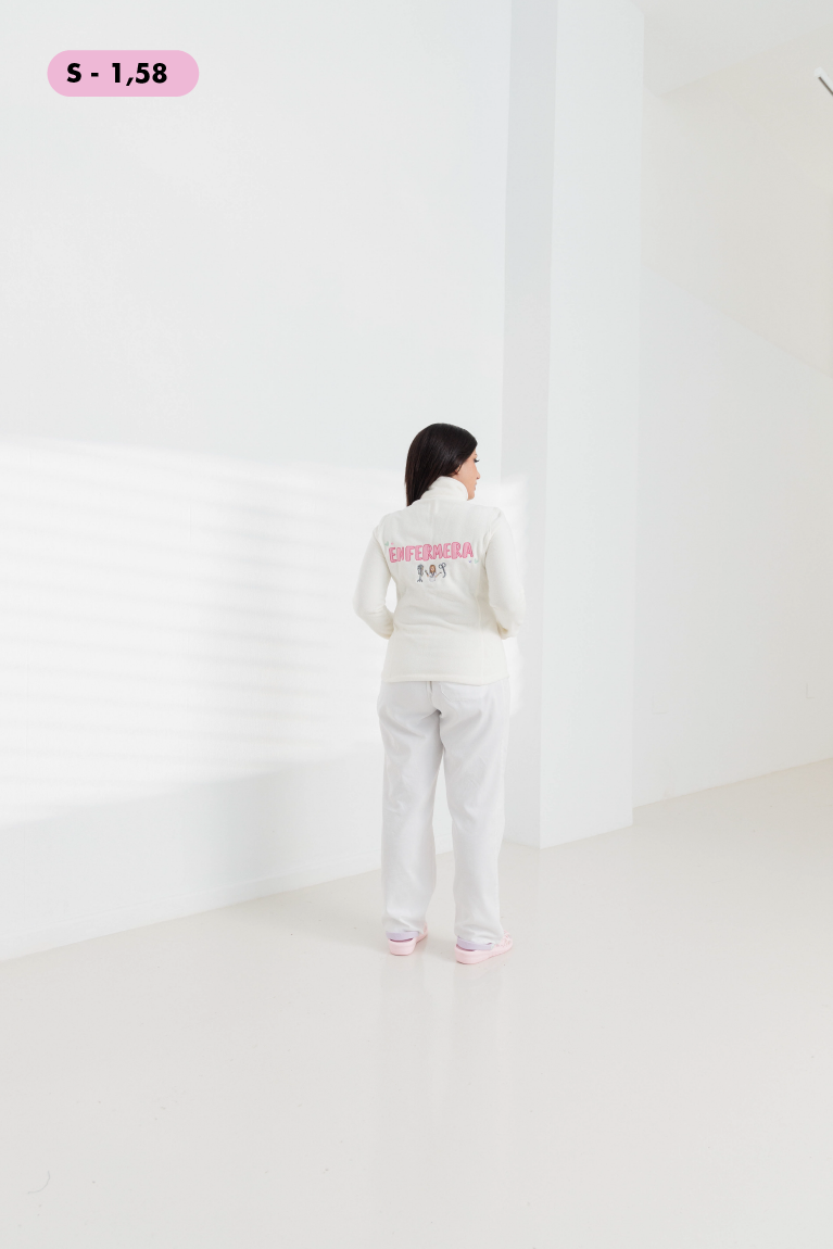 CHAQUETA POLAR ENFERMERA COLORS - CLOUD WHITE