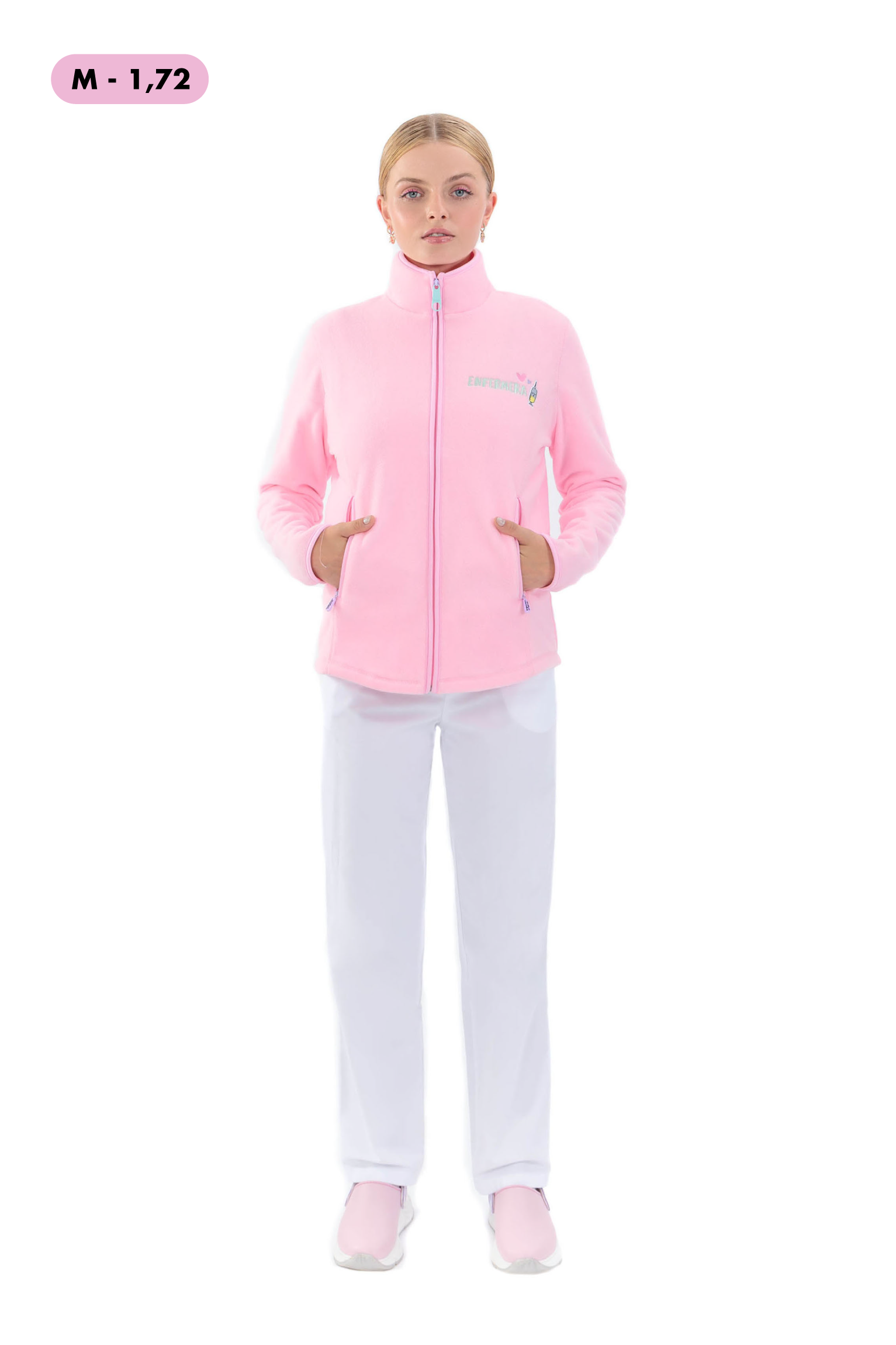 CHAQUETA POLAR ENFERMERA COLORS - SWEET PINK