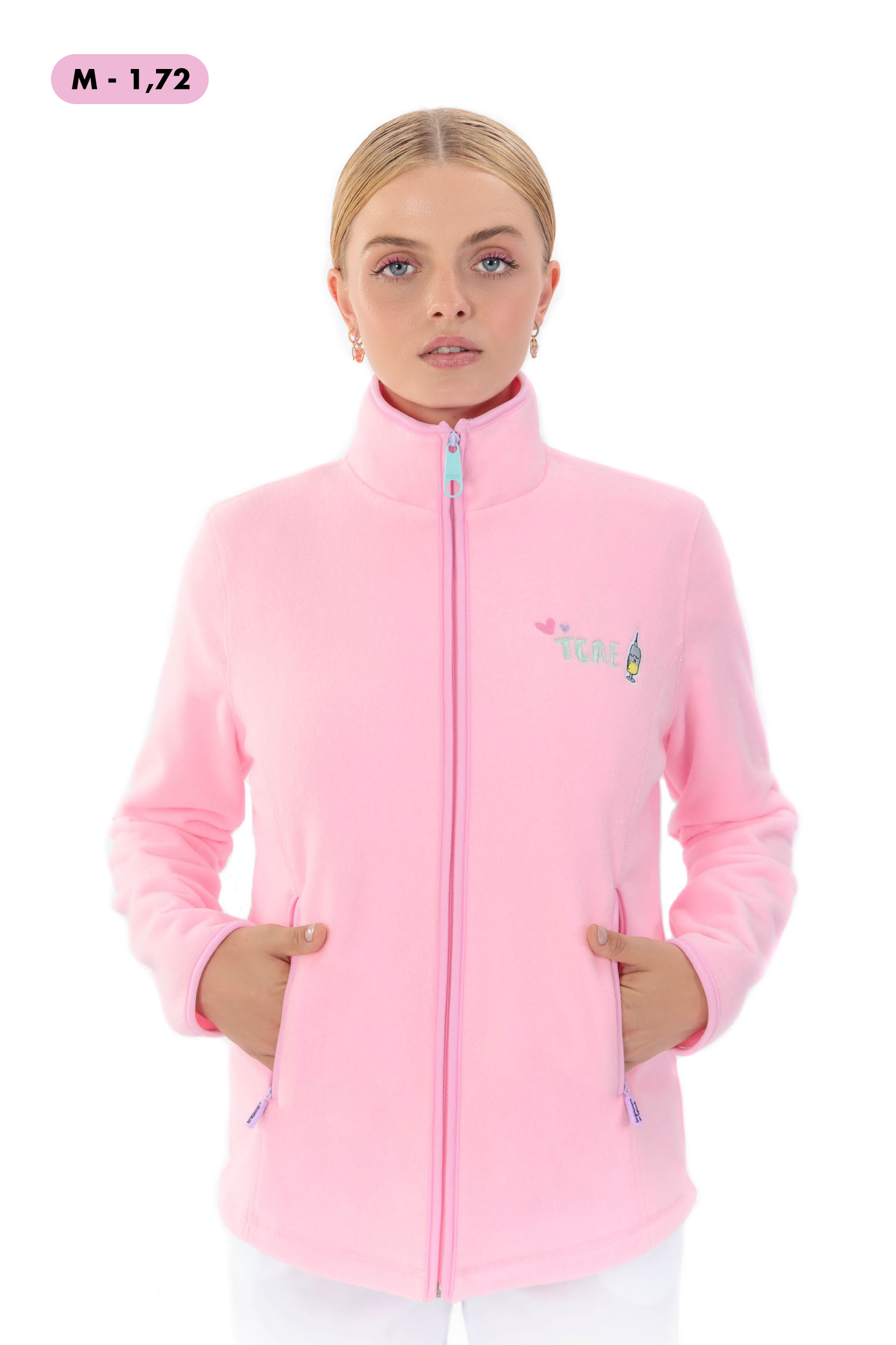 CHAQUETA POLAR TCAE COLORS - SWEET PINK