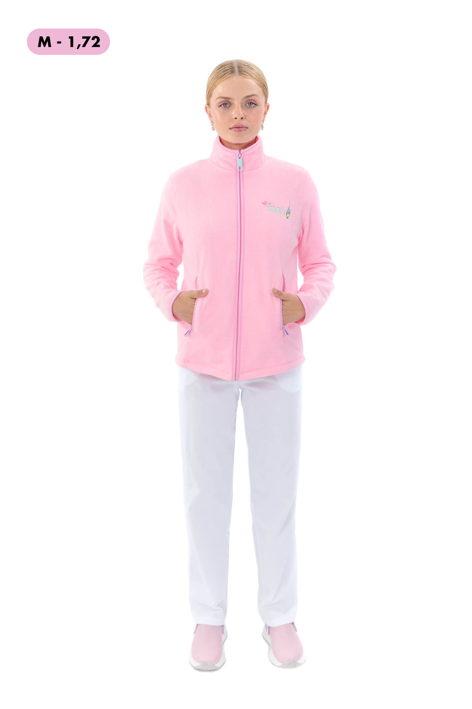 CHAQUETA POLAR TCAE COLORS - SWEET PINK