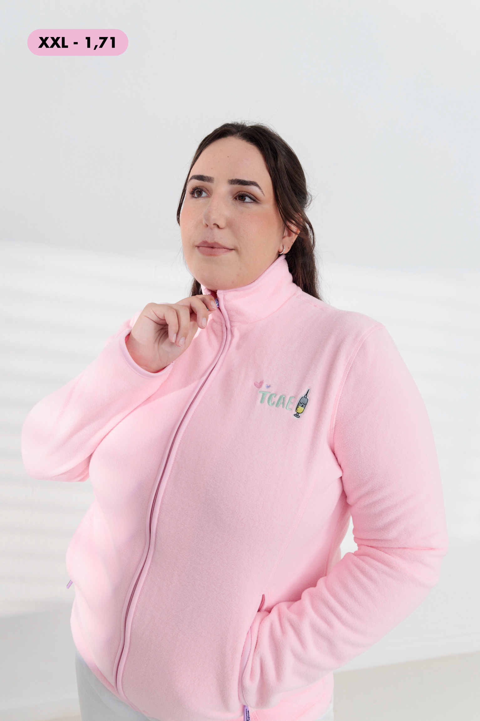 CHAQUETA POLAR TCAE COLORS - SWEET PINK