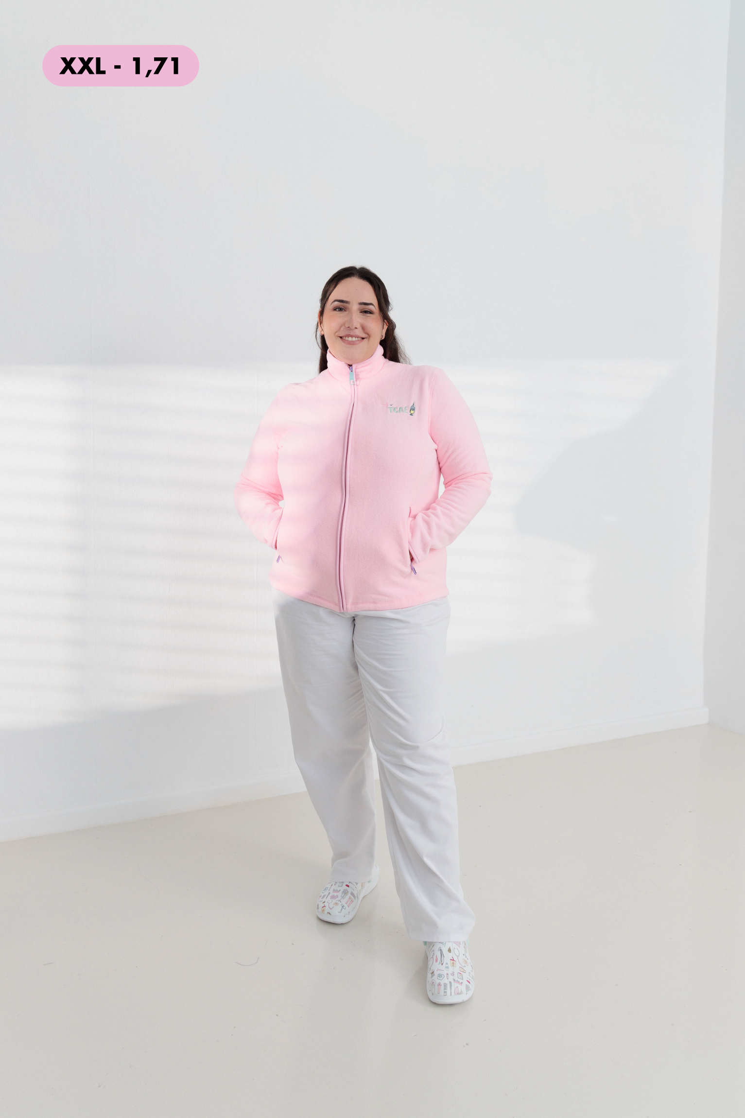CHAQUETA POLAR TCAE COLORS - SWEET PINK