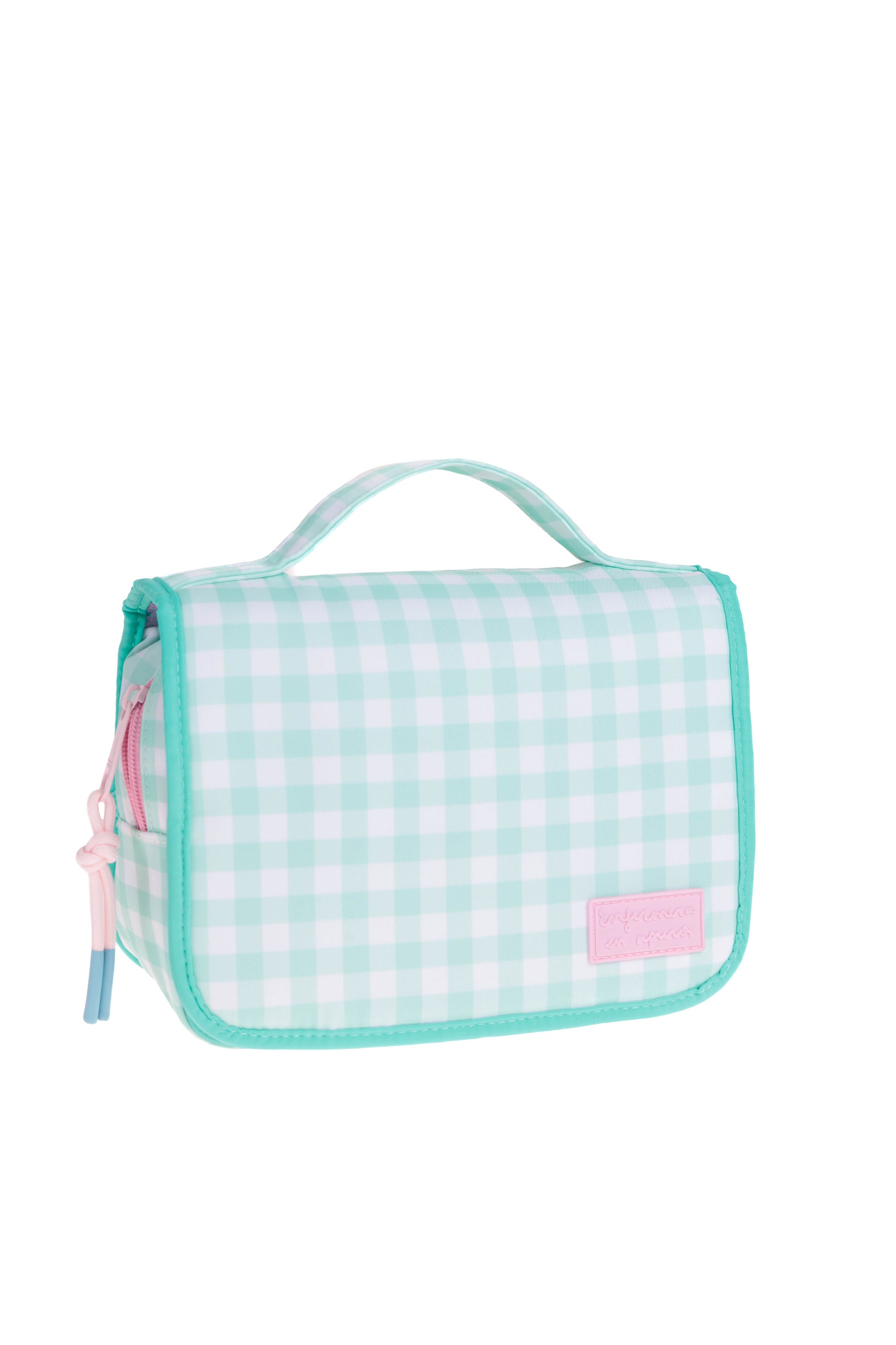 HANGING VANITY CASE - VICHY AQUAMARINE
