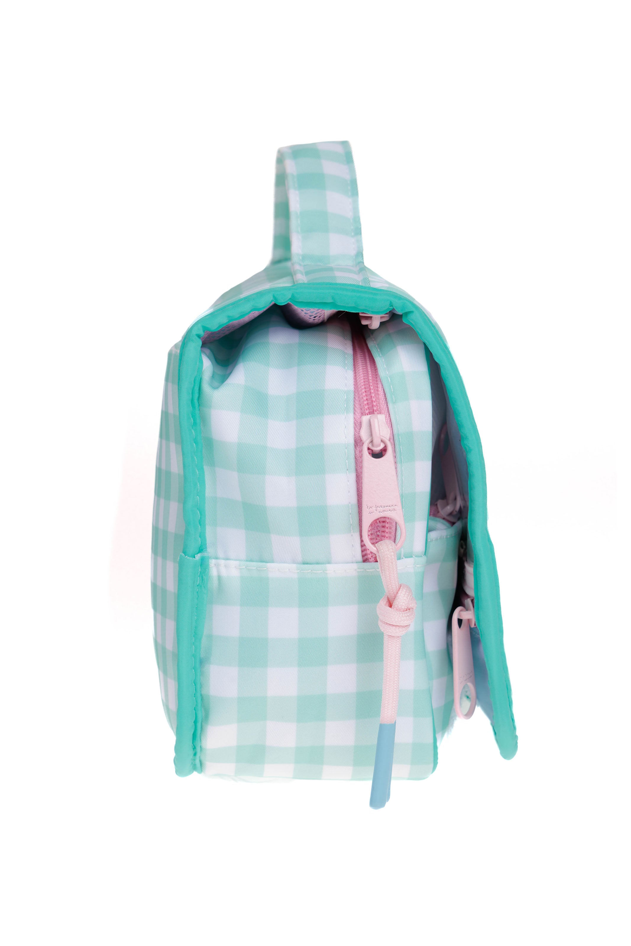 HANGING VANITY CASE - VICHY AQUAMARINE