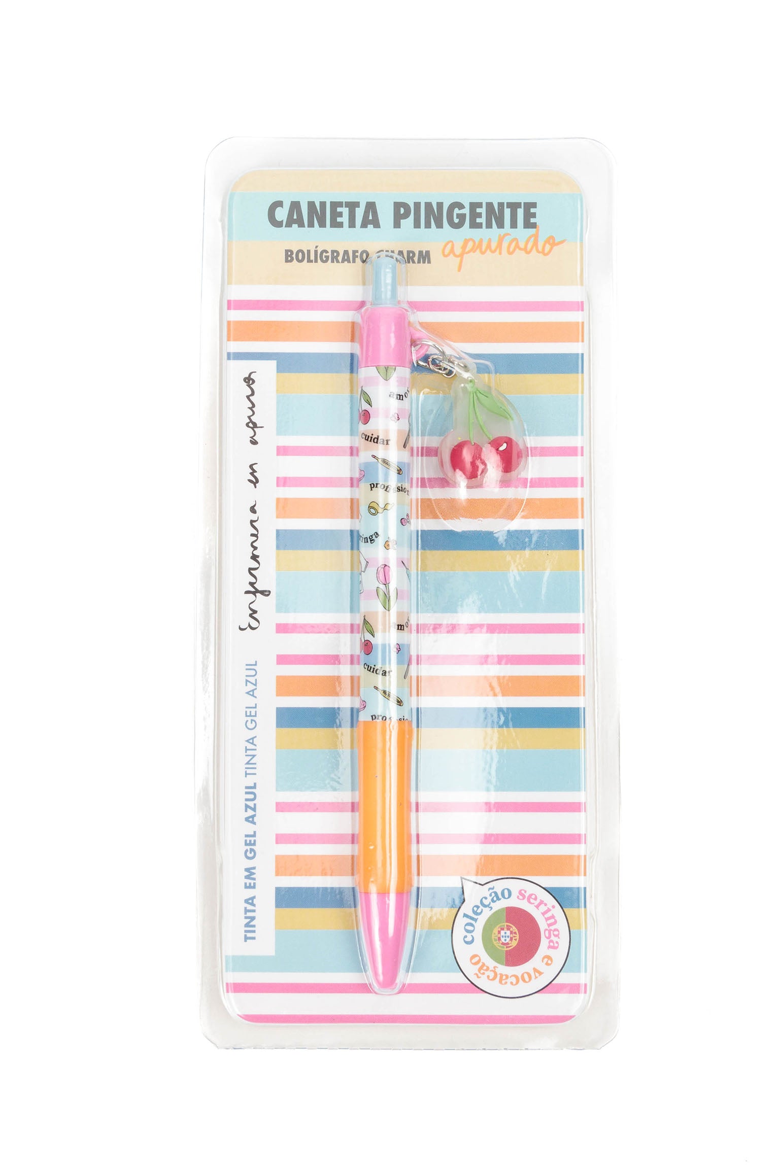 CHARM RETRACTABLE PEN - SERINGA E VOCAÇAO 🍒