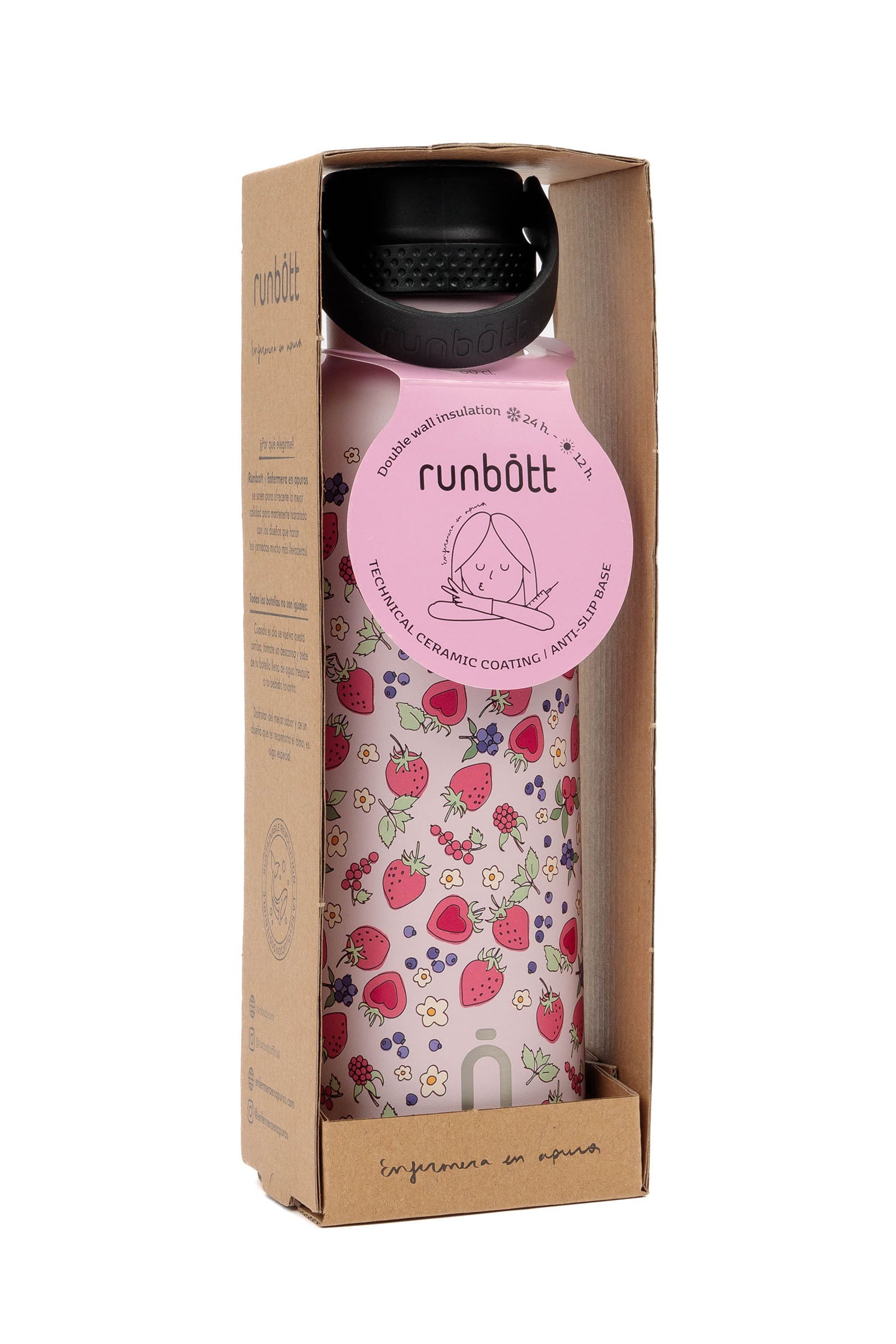 BOTELLA RUNBOTT X ENFERMERA EN APUROS - STRAWBERRY 🍓