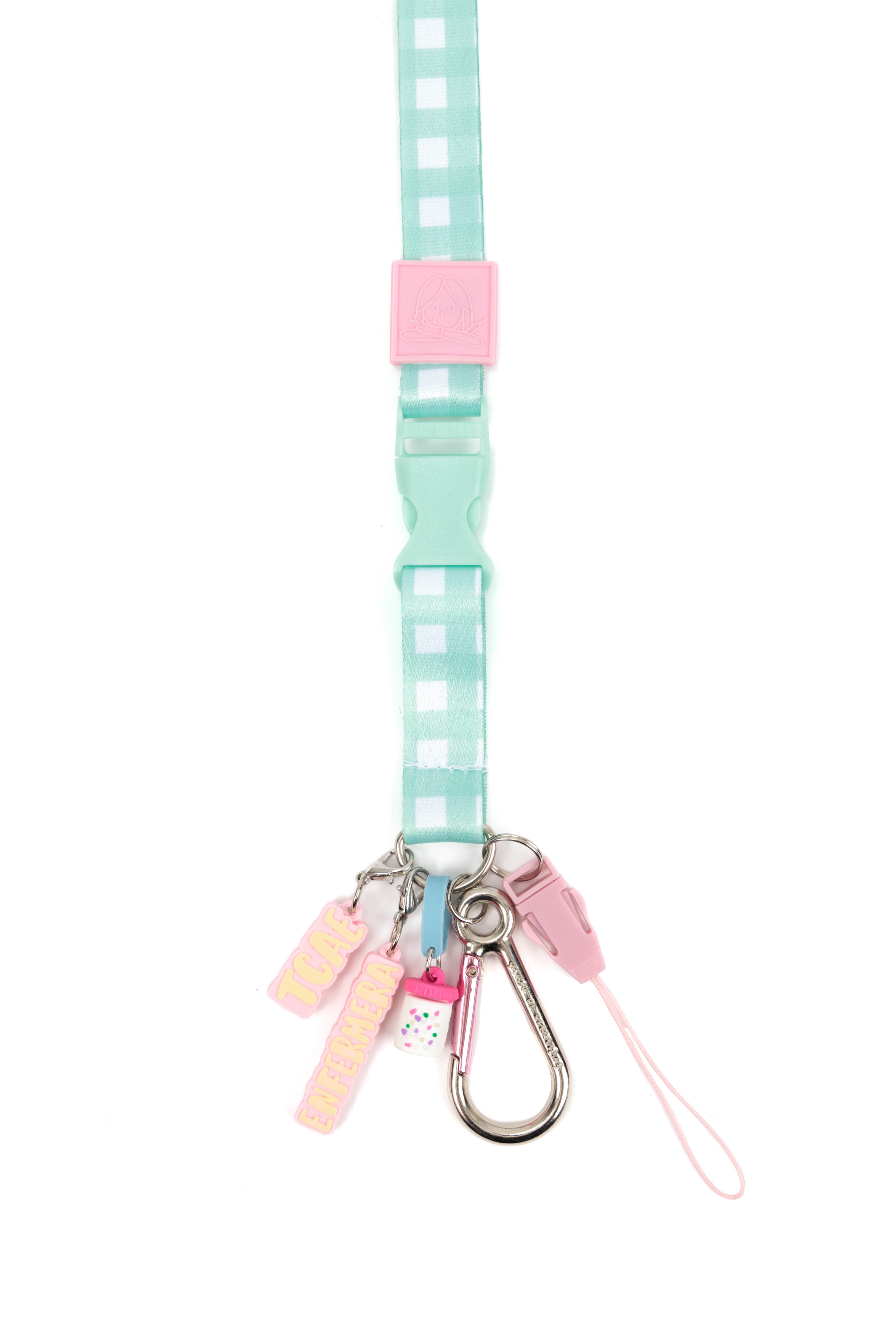 LANYARD CHARM - VICHY AGUAMARINA