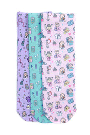 3 PACK EXTRA COMFORT SOCKS FANTASY