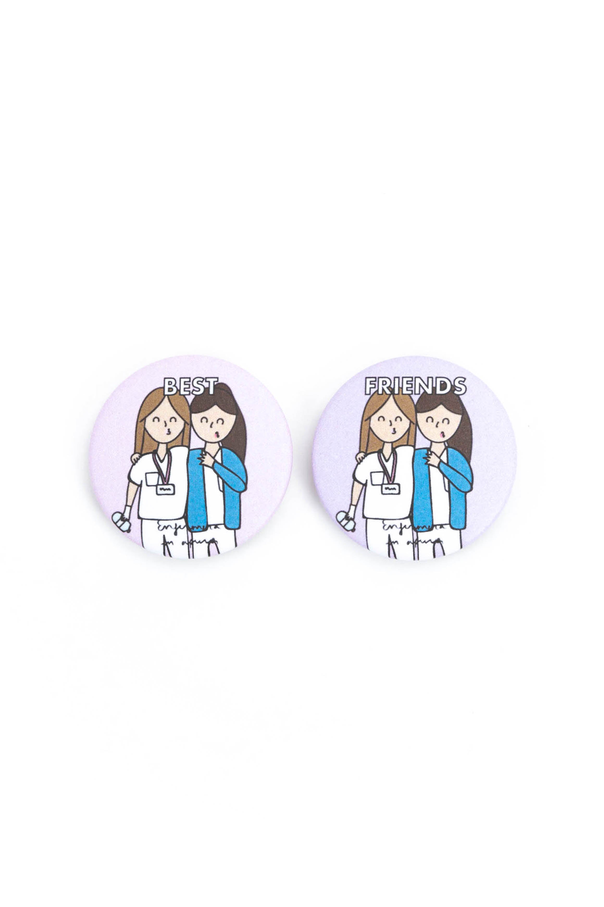 Pack 2 chapas "BEST FRIENDS"
