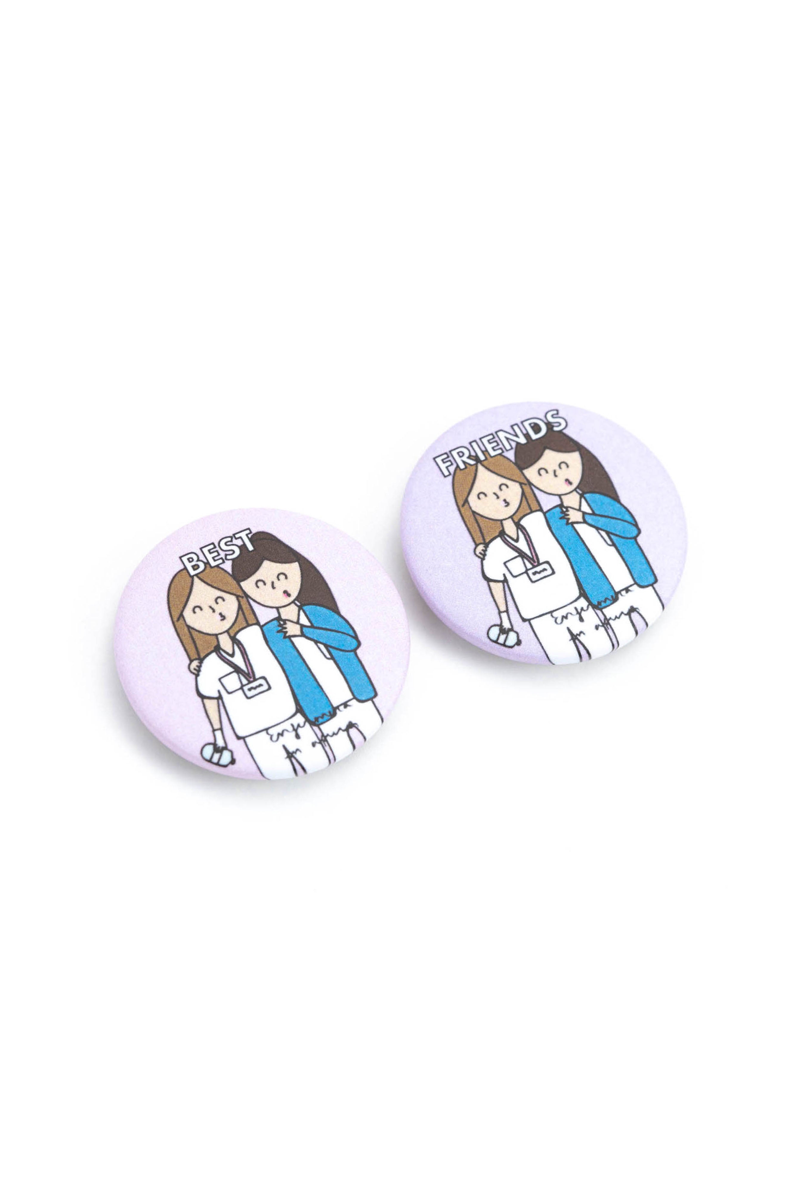 Pack 2 chapas "BEST FRIENDS"