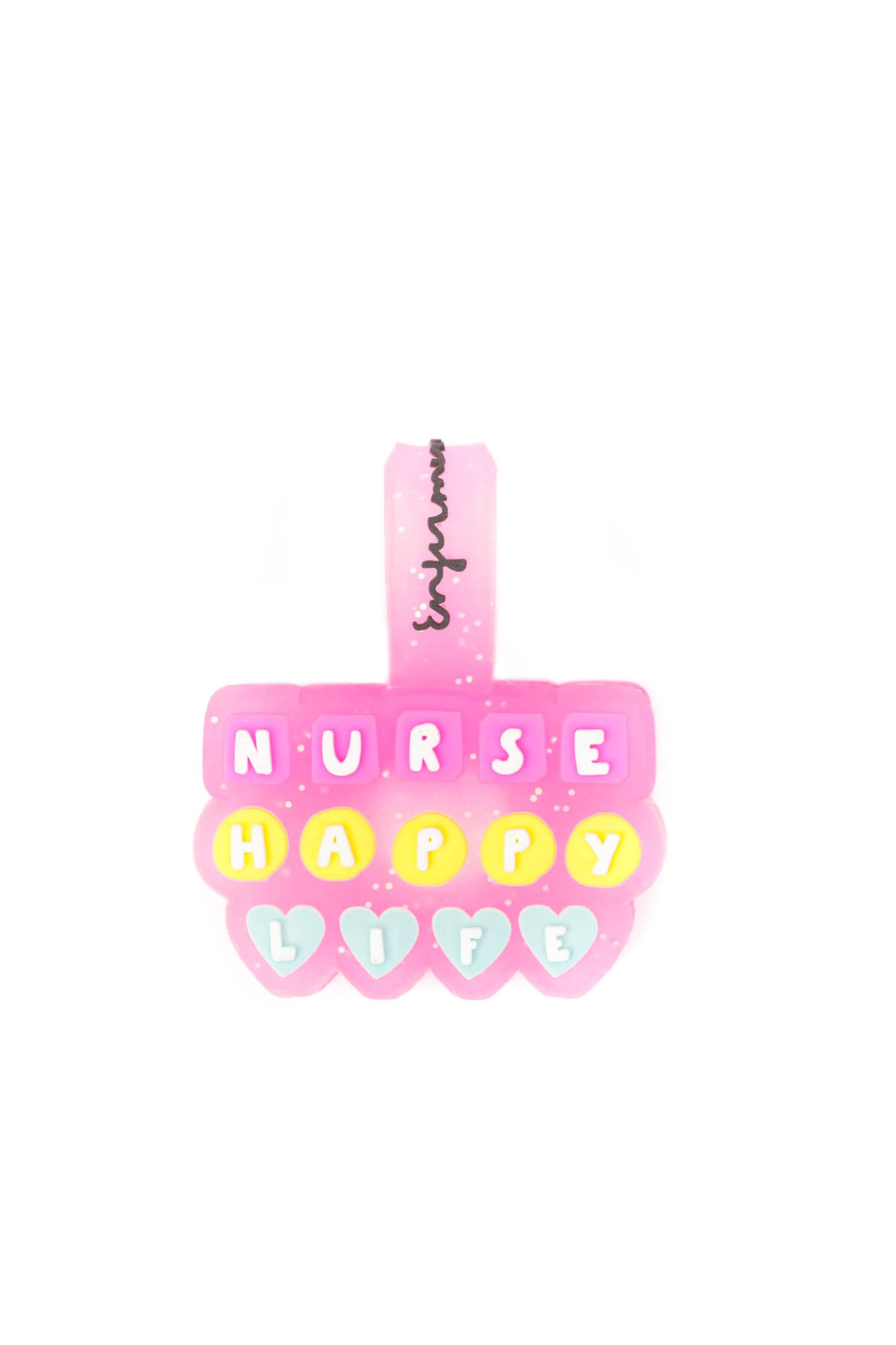 STETHOSCOPE CLIP "NURSE HAPPY LIFE" ✨