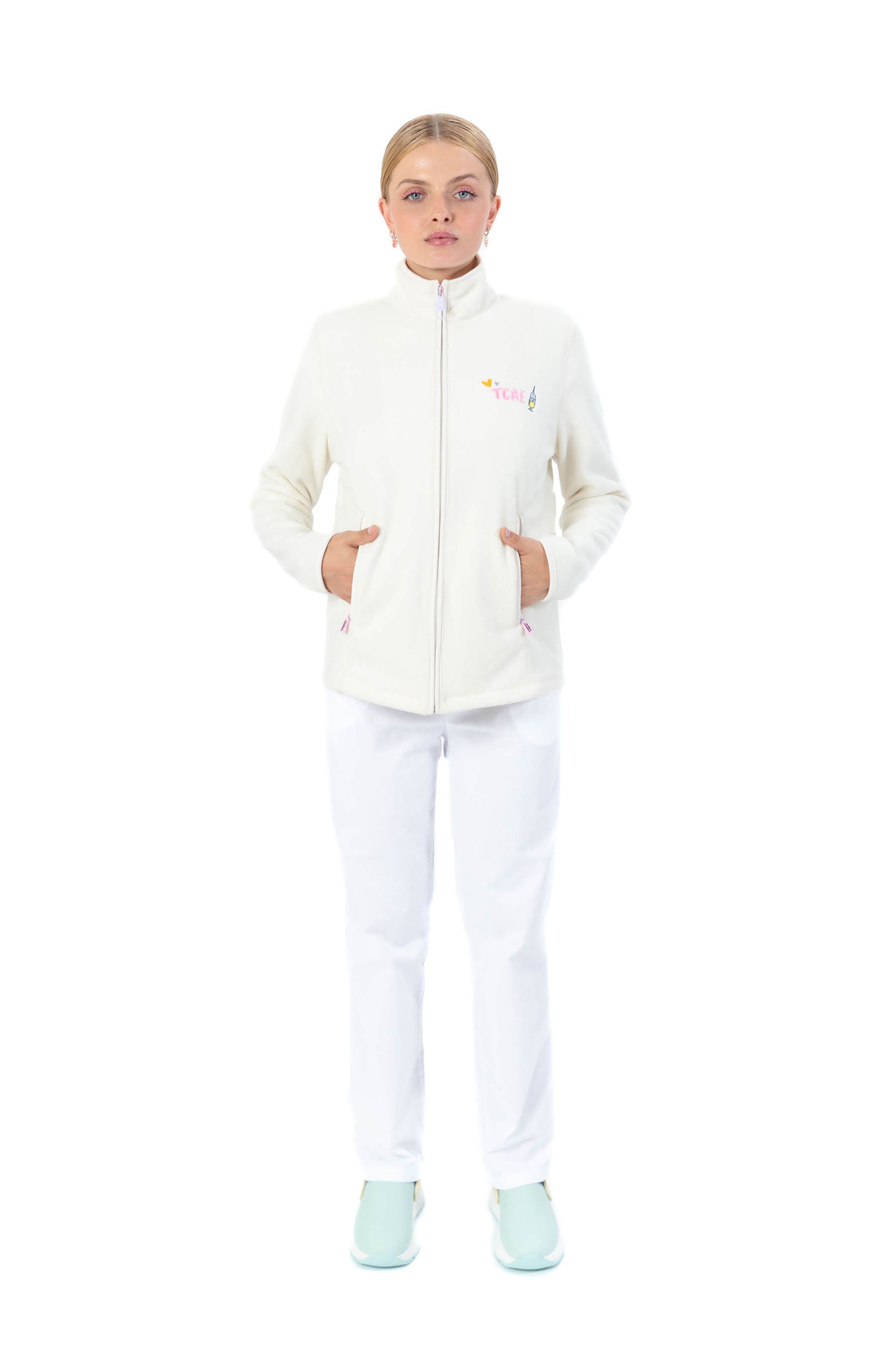 CHAQUETA POLAR TCAE COLORS - CLOUD WHITE - A/W23