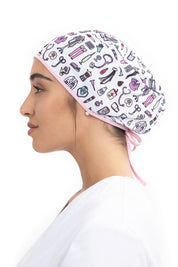SCRUB CAP NURSES THINGS - PINK