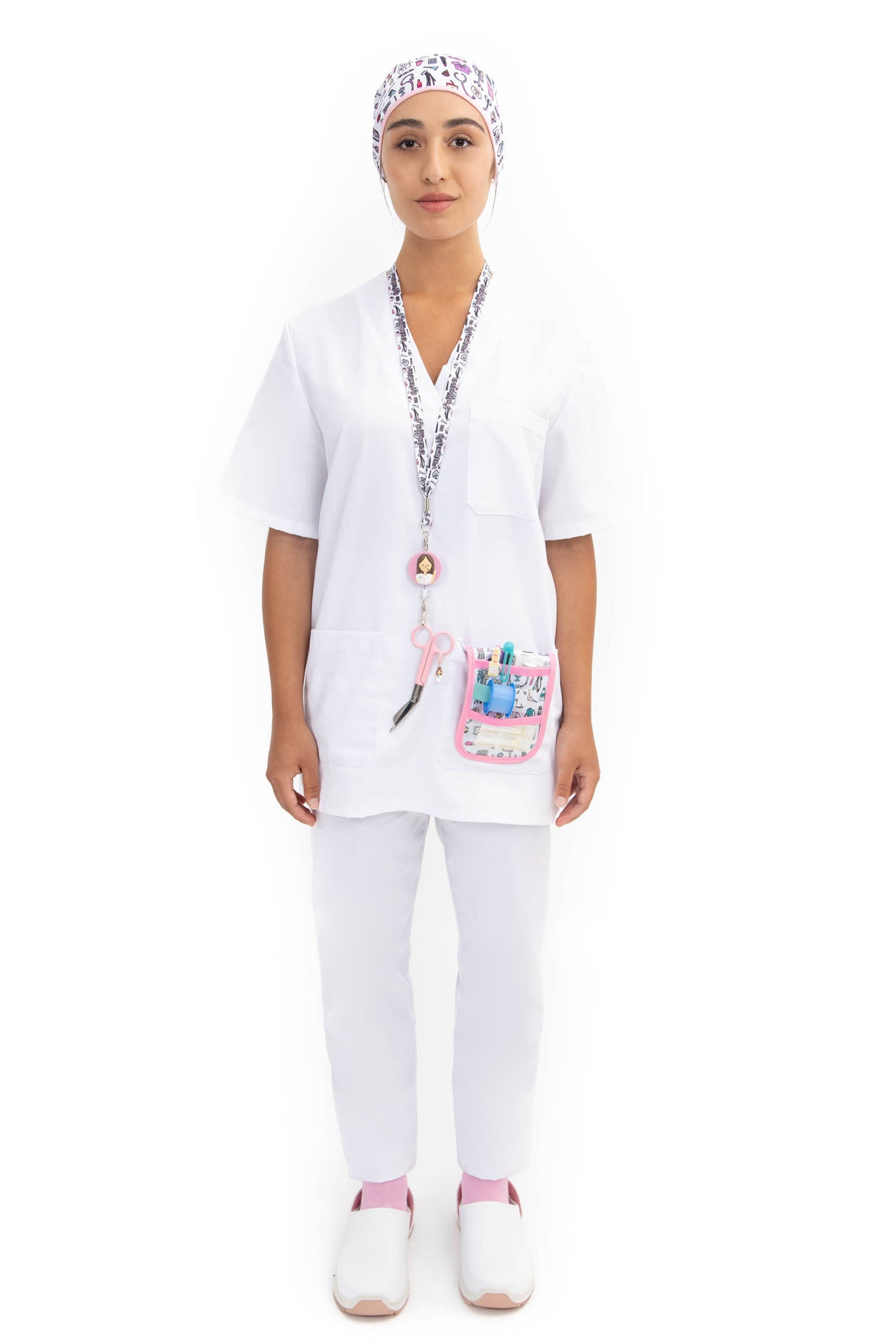 SCRUB CAP NURSES THINGS - PINK