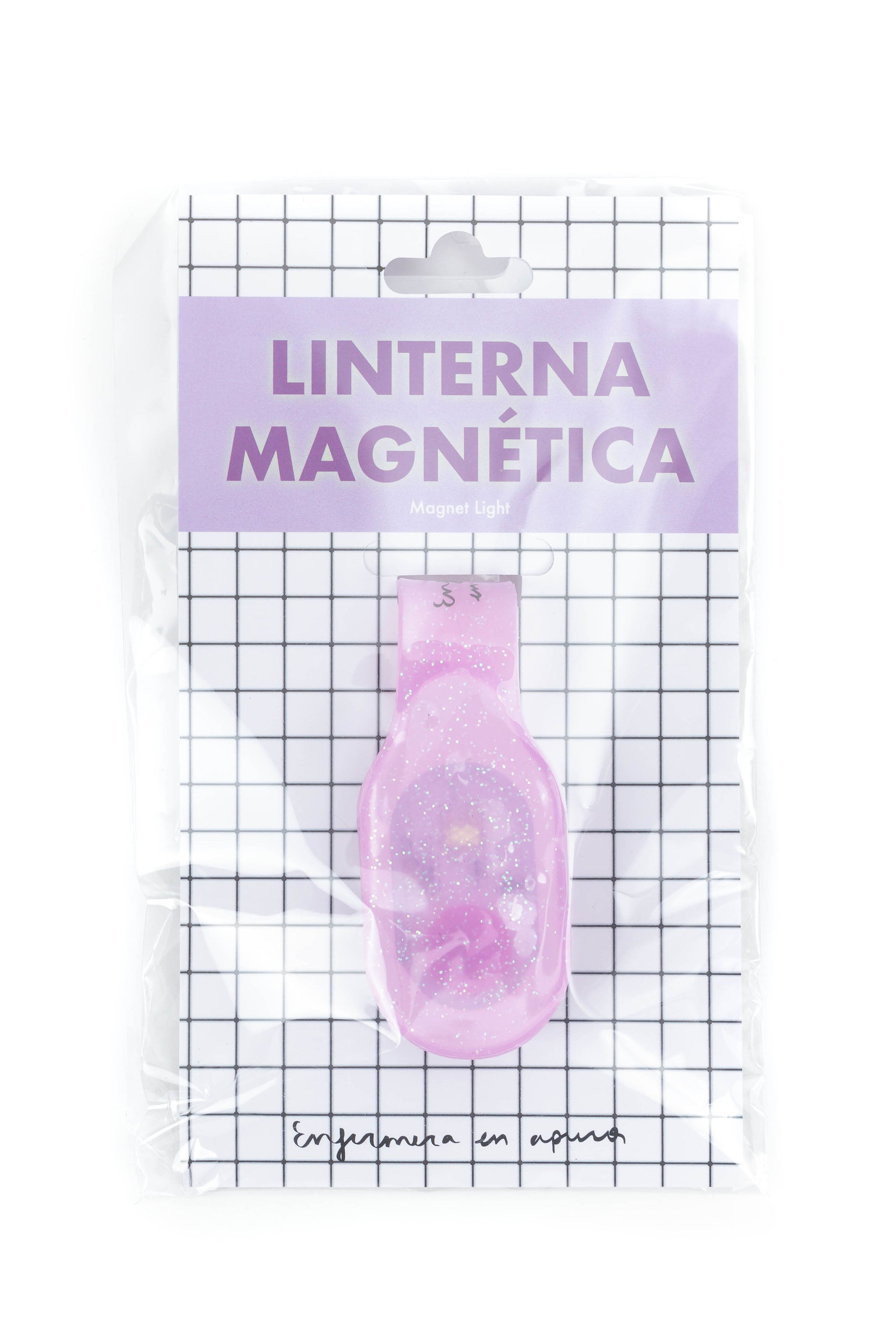 LINTERNA MAGNÉTICA GLITTER - VIOLETA