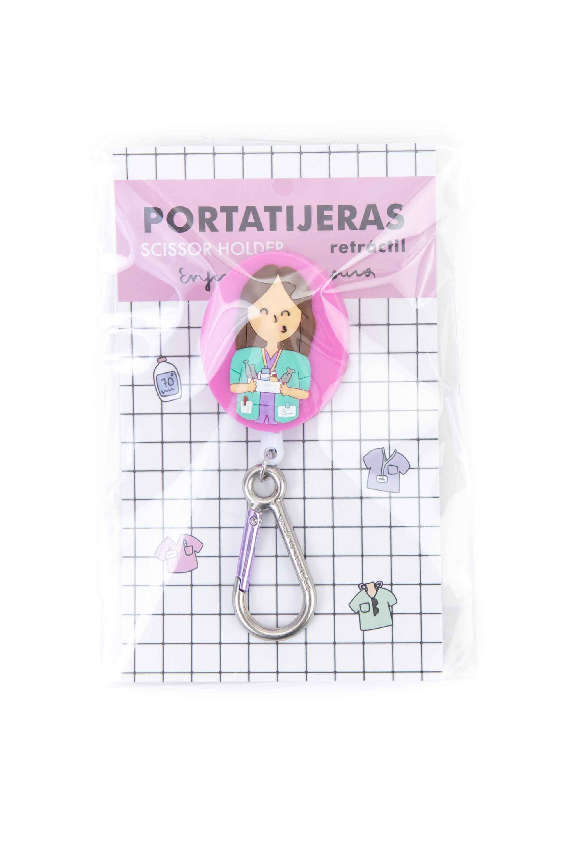 RETRACTABLE SCISSORS HOLDER "DELIVERING MEDICATION"