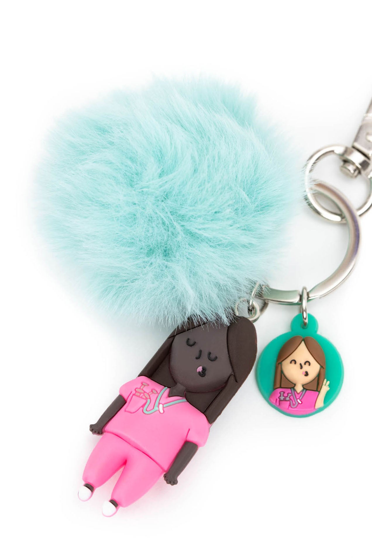 KEYCHAIN NURSE - BLACK 👩🏾