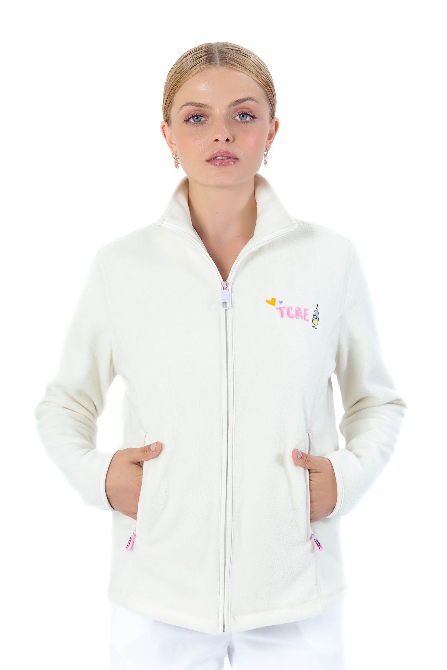 CHAQUETA POLAR TCAE COLORS - CLOUD WHITE - A/W23