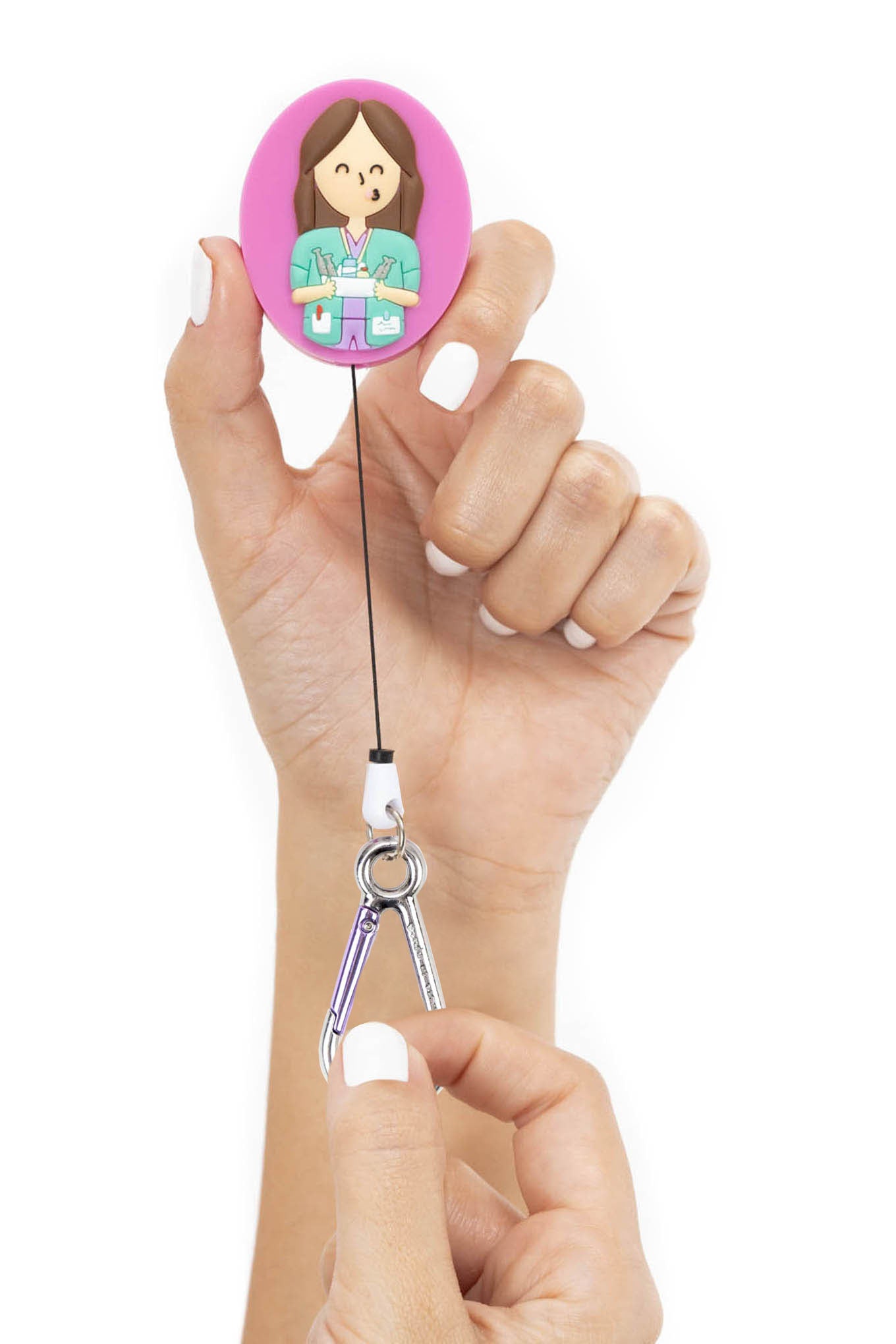 RETRACTABLE SCISSORS HOLDER "DELIVERING MEDICATION"