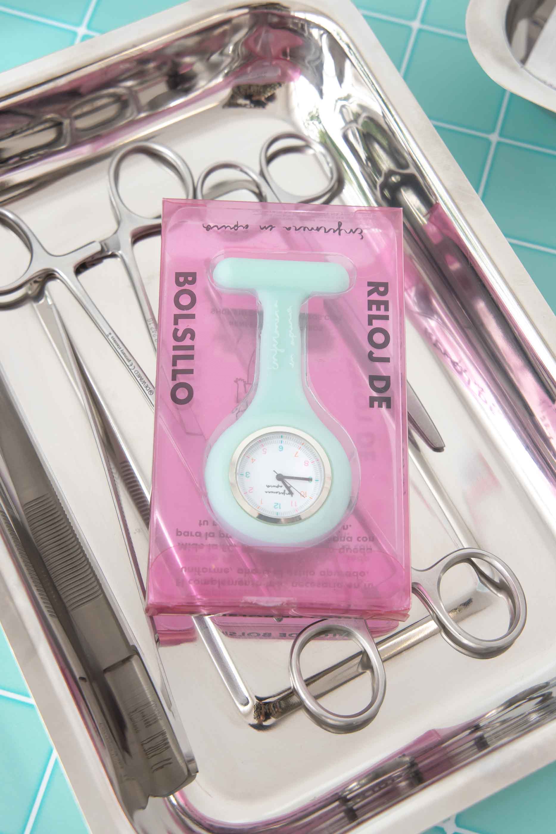 RELOJ GLITTER SÓLIDO - AGUAMARINA