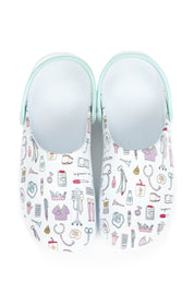 CLOGS ENFERMERA EN APUROS X SUECOS® - NURSES THINGS IN WHITE