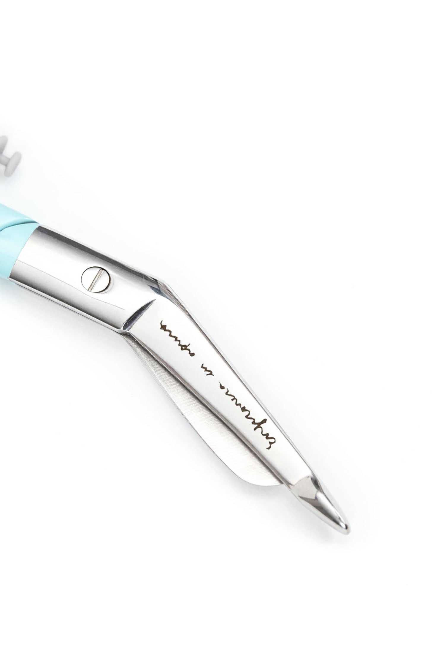 BANDAGE SCISSORS "SYRINGE" - AQUAMARINE
