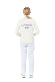 CHAQUETA POLAR ENFERMERA COLORS - CLOUD WHITE - A/W23