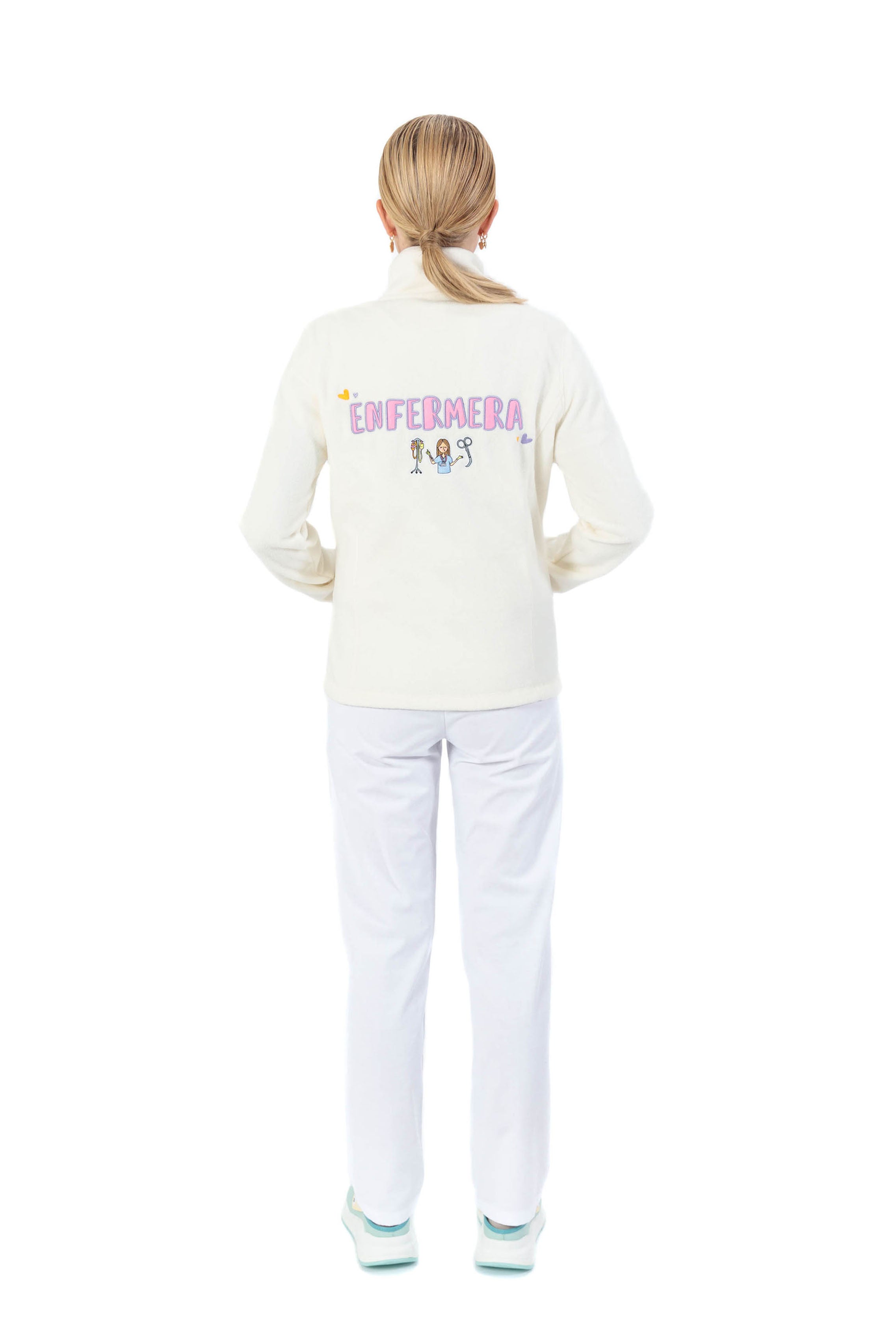 CHAQUETA POLAR ENFERMERA COLORS - CLOUD WHITE - A/W23