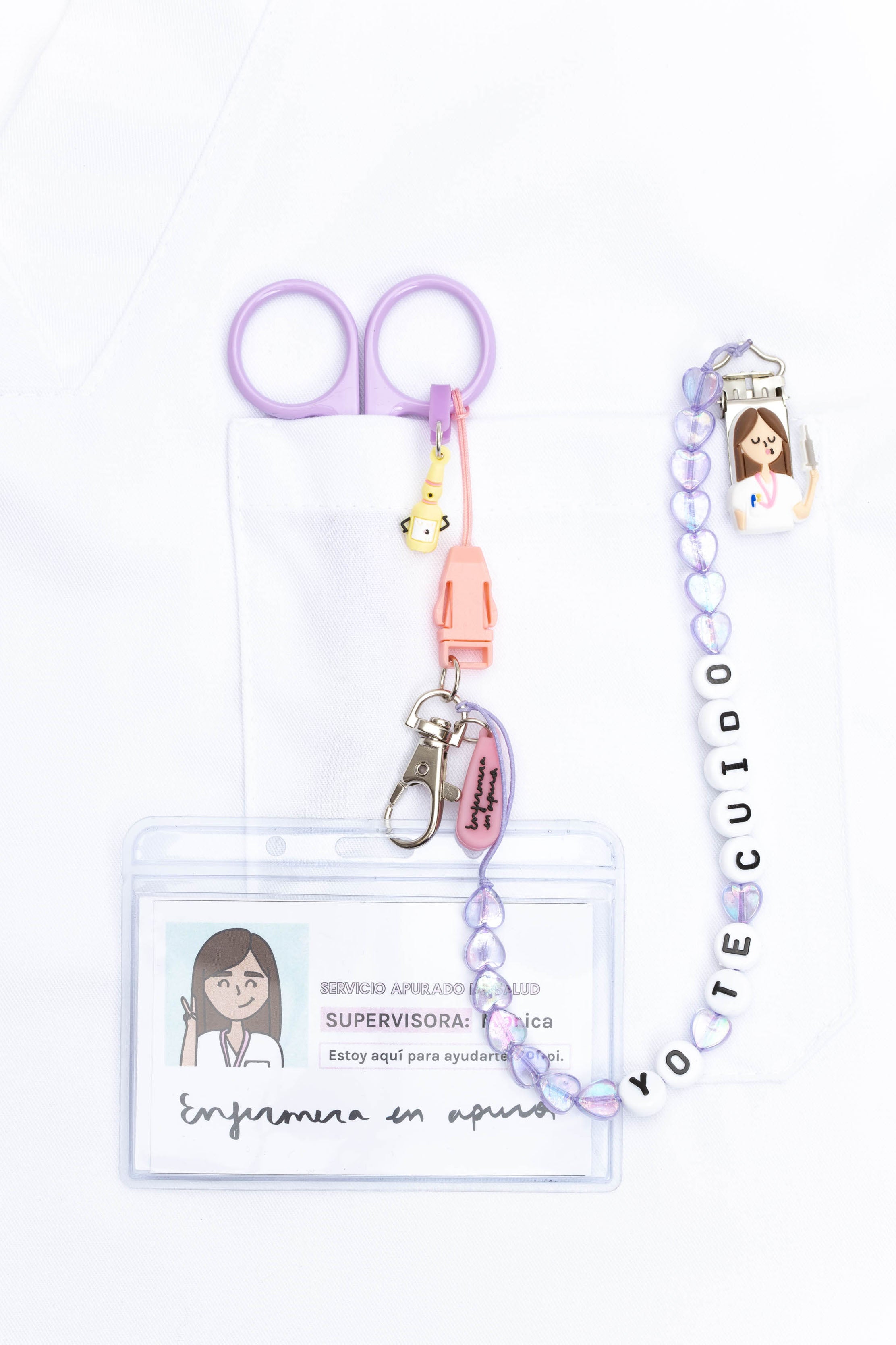 SCISSOR HOLDER "YO TE CUIDO" (I take care of you) 💜