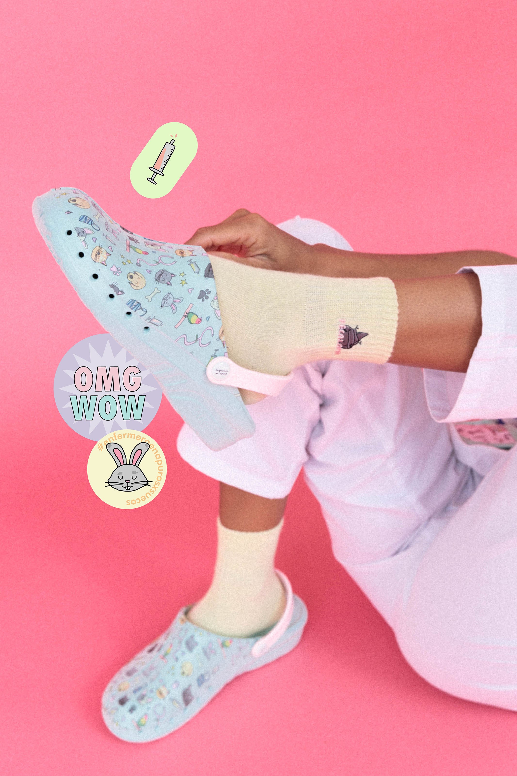 CLOGS ENFERMERA EN APUROS X SUECOS® - LOVELY ANIMALS CLOGS