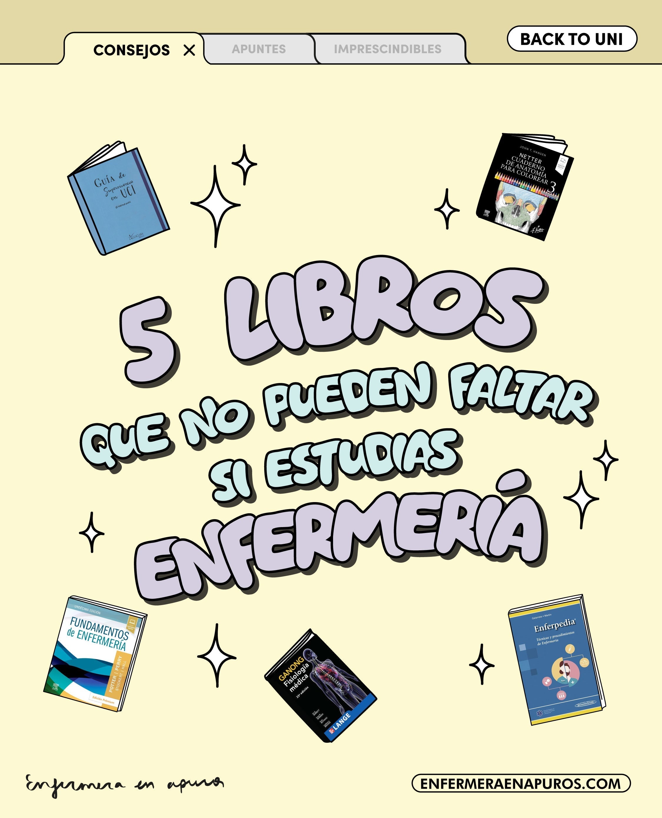 5 libros que no pueden faltar si estudias enfermería