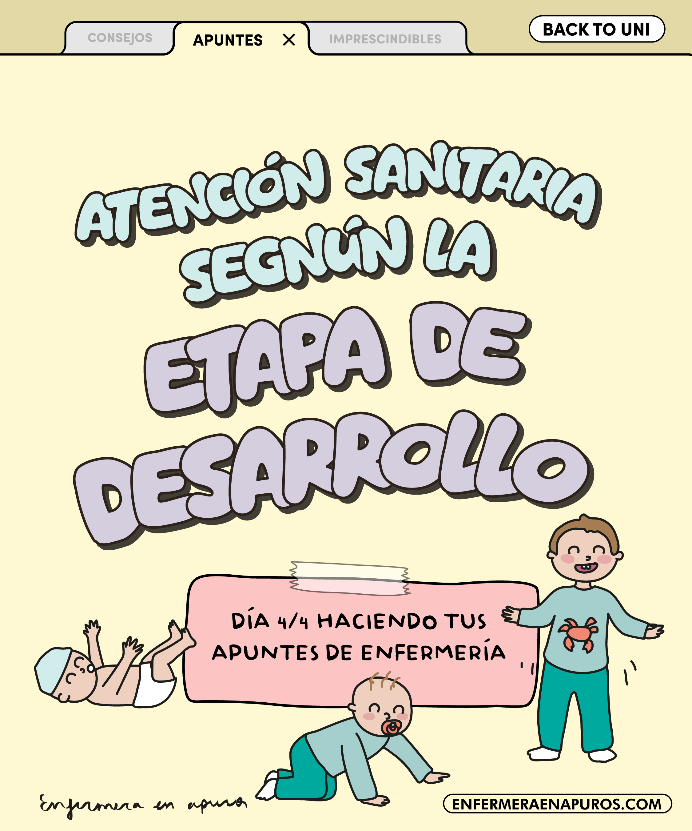 Atención sanitaria según la etapa de desarrollo