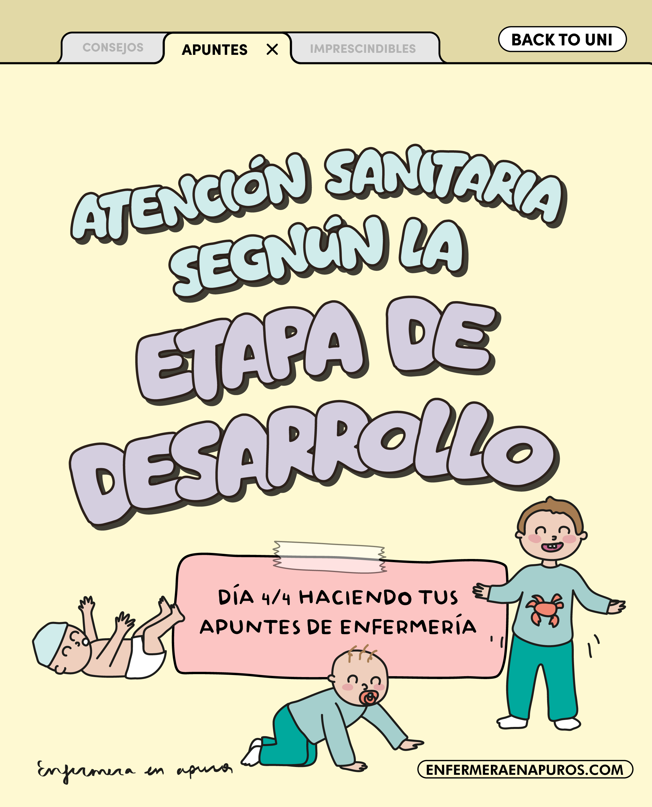 Atención sanitaria según la etapa de desarrollo