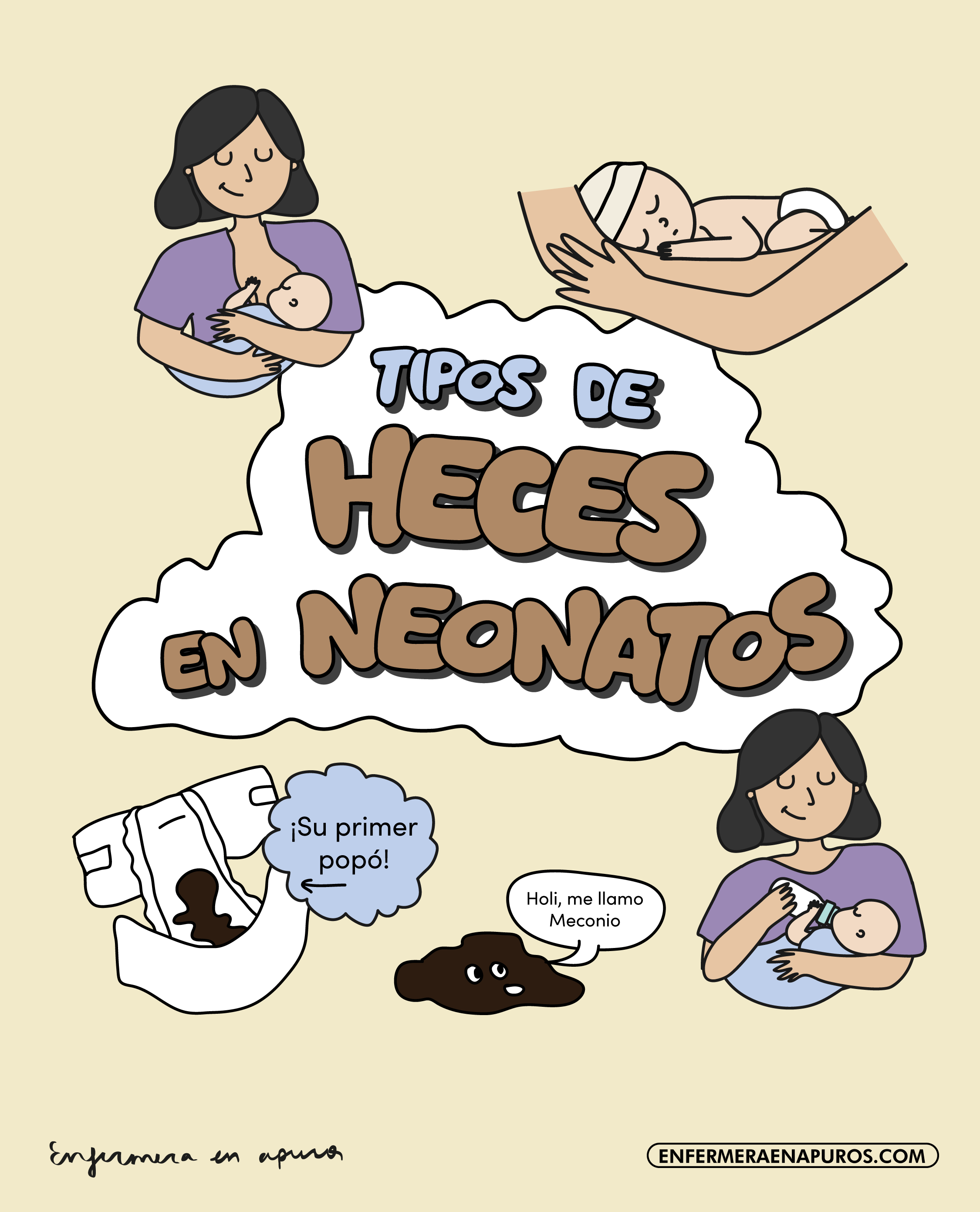 Tipos de heces en neonatos: Lo que debes saber