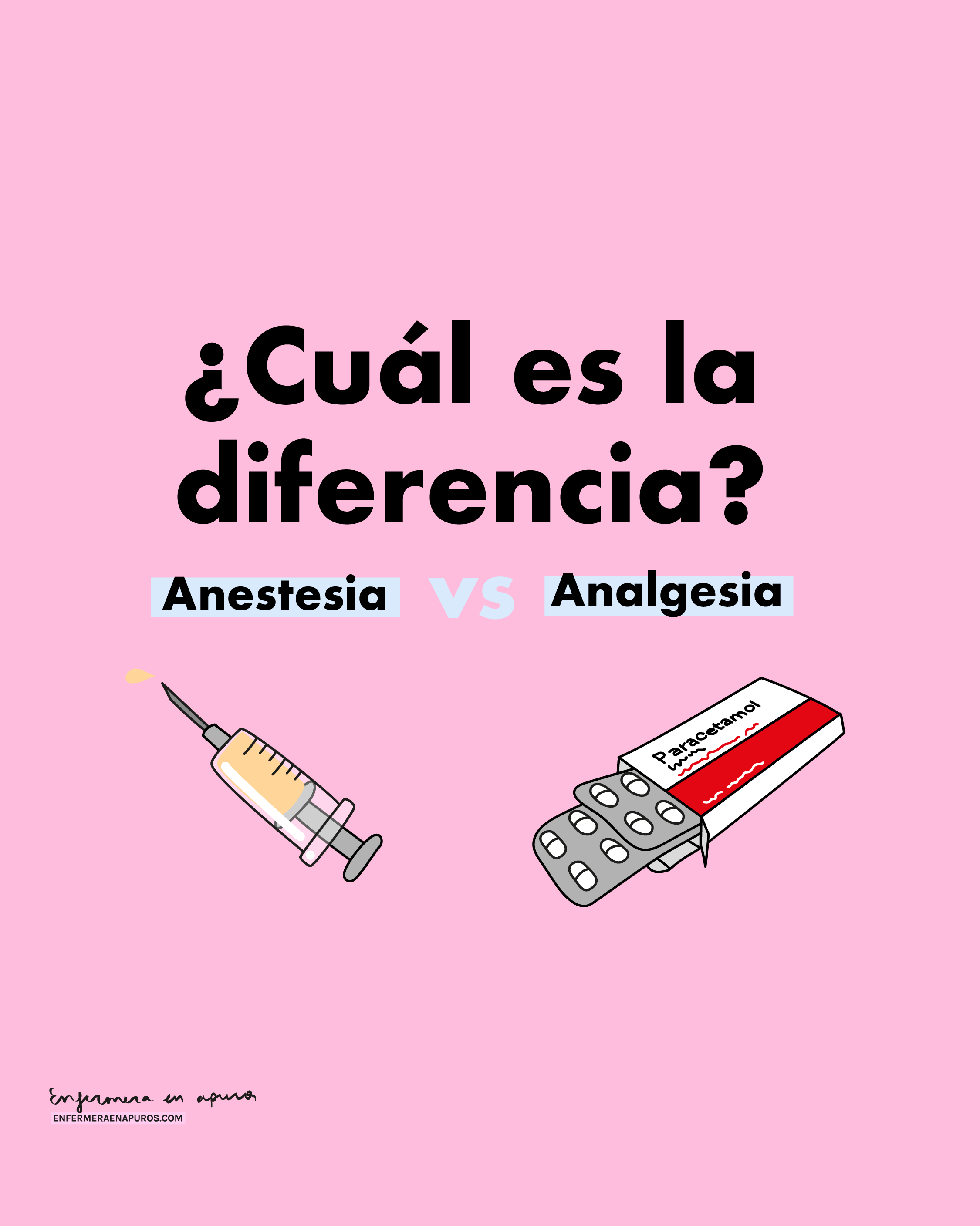 Diferencias entre anestesia vs. analgesia