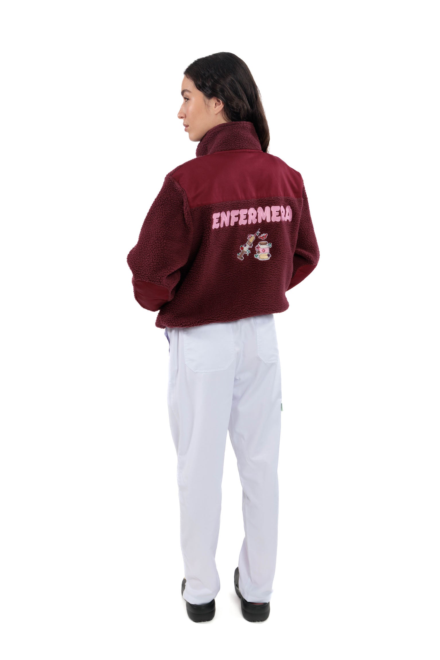 CHAQUETA POLAR RELAXED BURGUNDY ENFERMERA Enfermera En Apuros chaqueta-polar-relaxed-burgundy-enfermera-enfermera-en-apuros