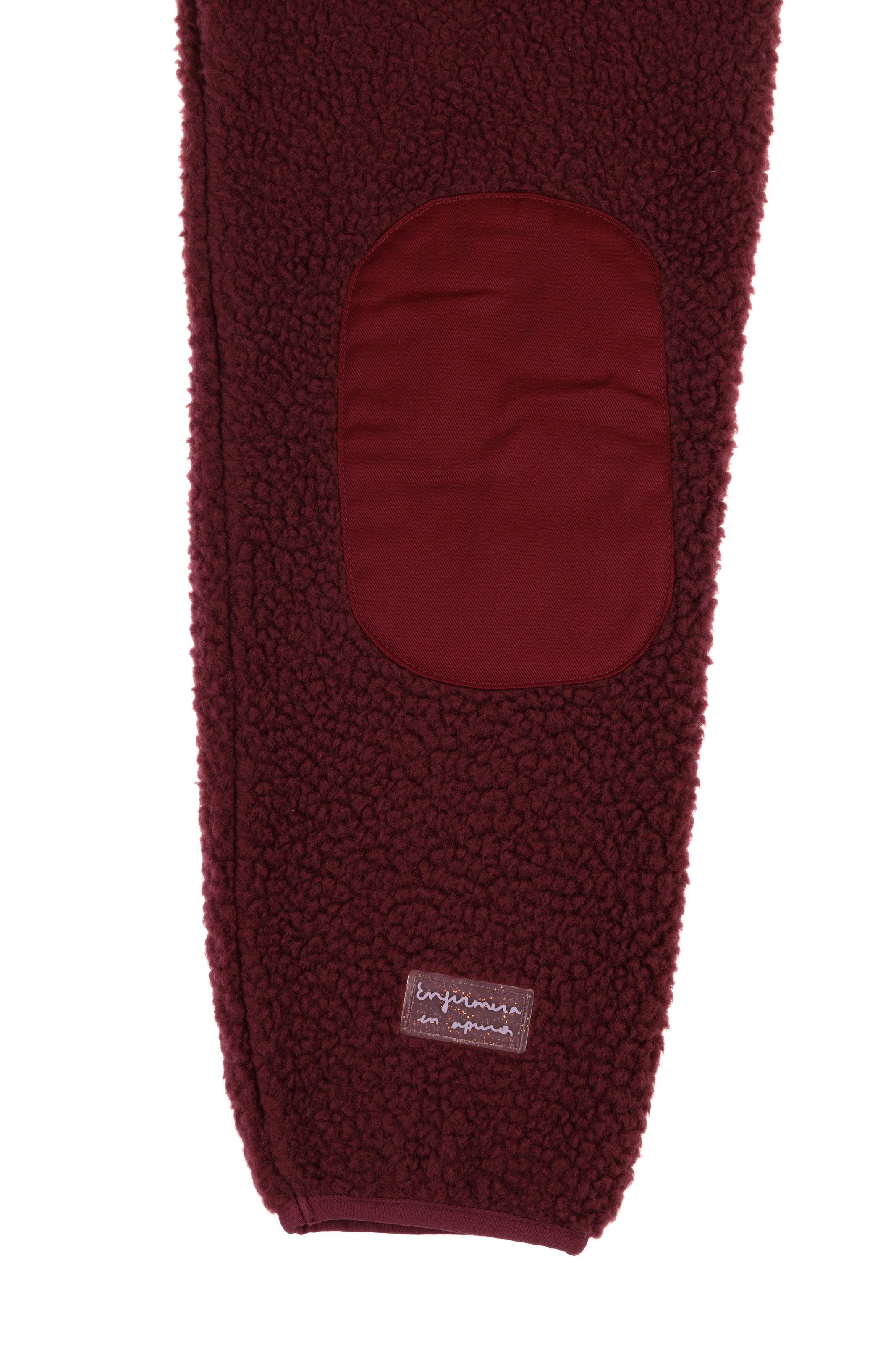 RELAXED BURGUNDY FLEECE JACKET - ENFERMERA
