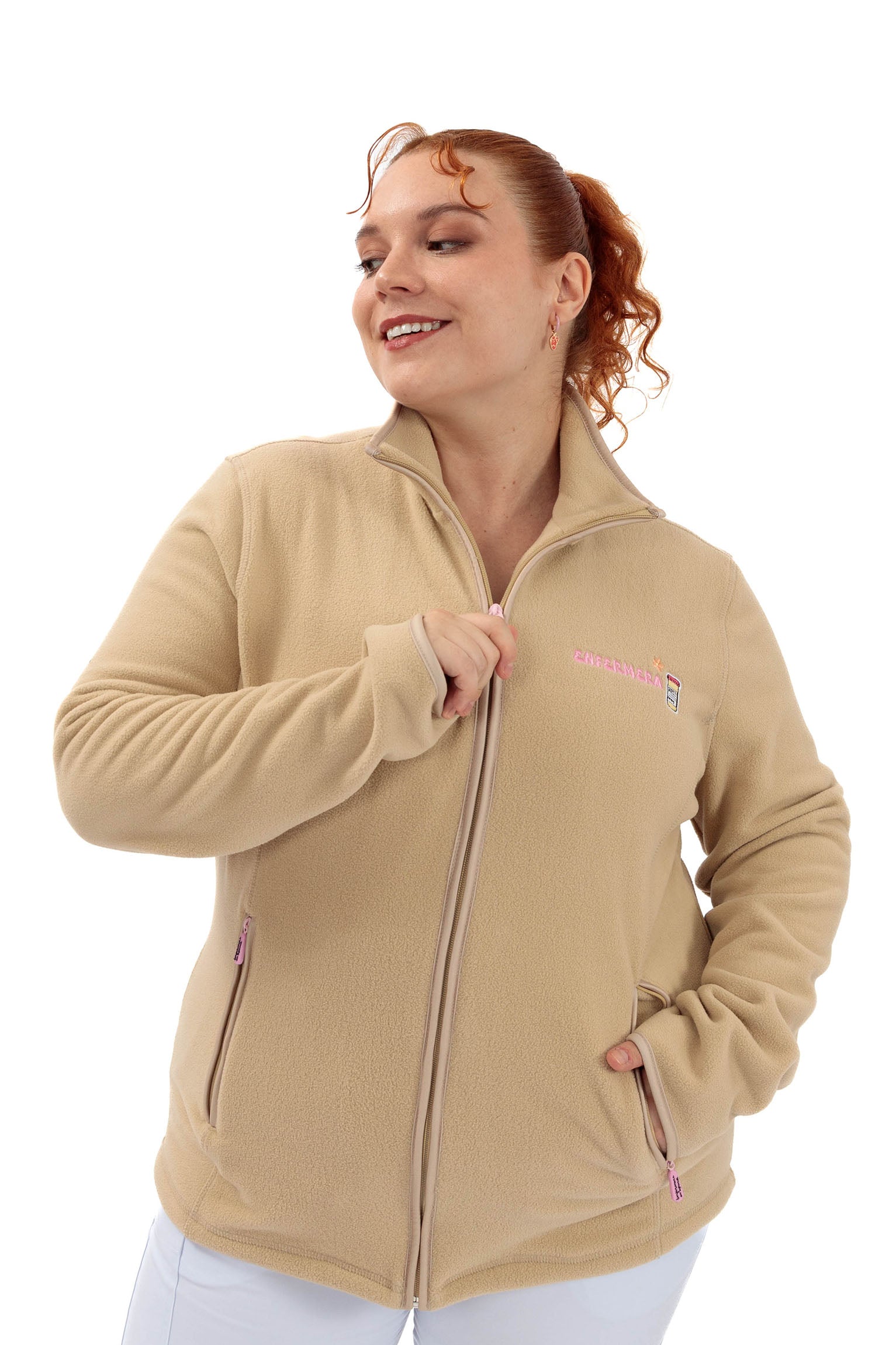 CHAQUETA POLAR ENFERMERA BRIGHTS CINNAMON CARE Enfermera En Apuros chaqueta-polar-enfermera-brights-cinnamon-care-enfermera-en-apuros