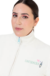 FLEECE JACKET "ENFERMERA" COLORS - CLOUD WHITE