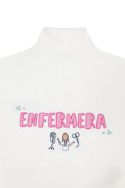 FLEECE JACKET "ENFERMERA" COLORS - CLOUD WHITE