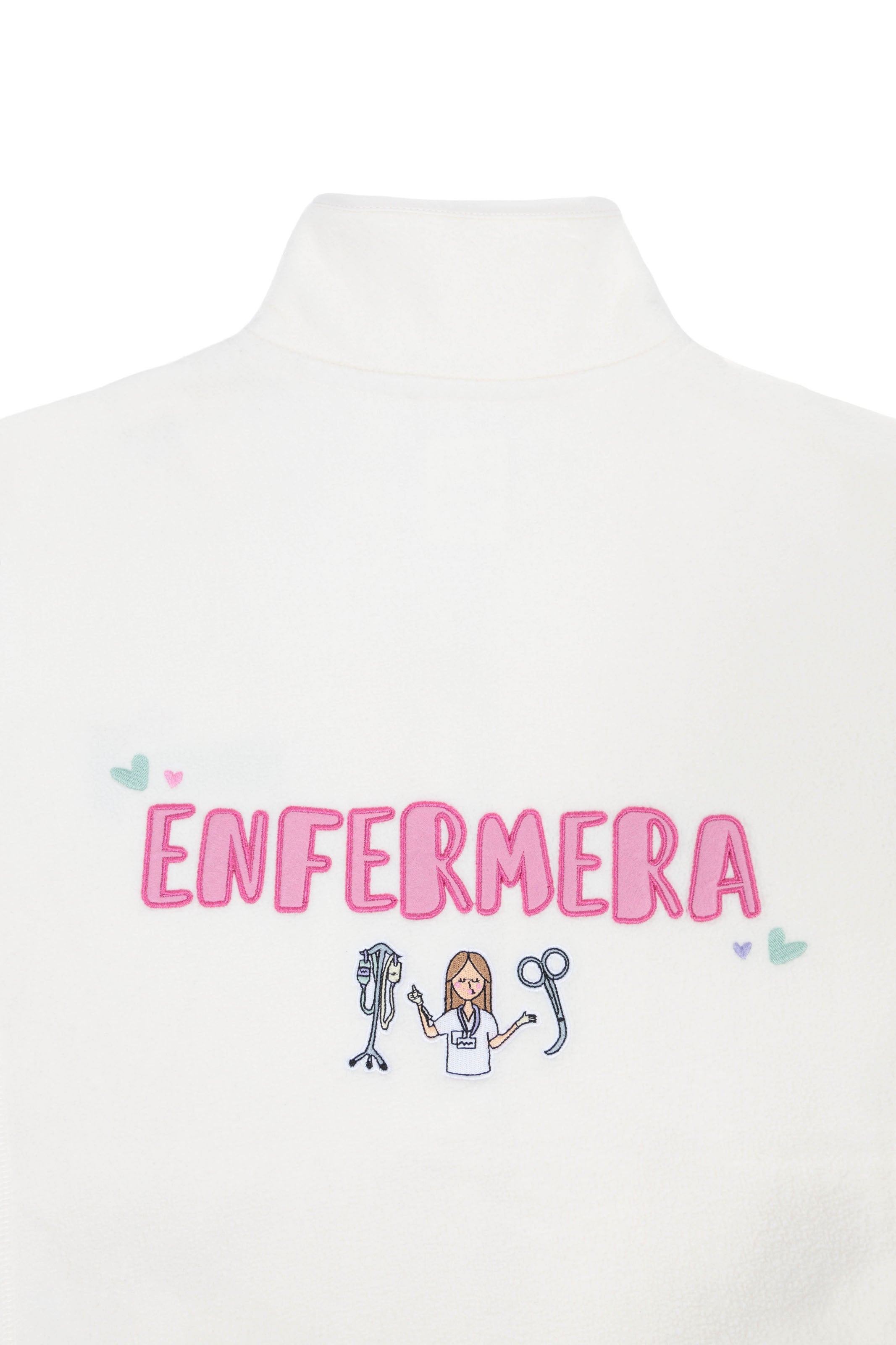 FLEECE JACKET "ENFERMERA" COLORS - CLOUD WHITE