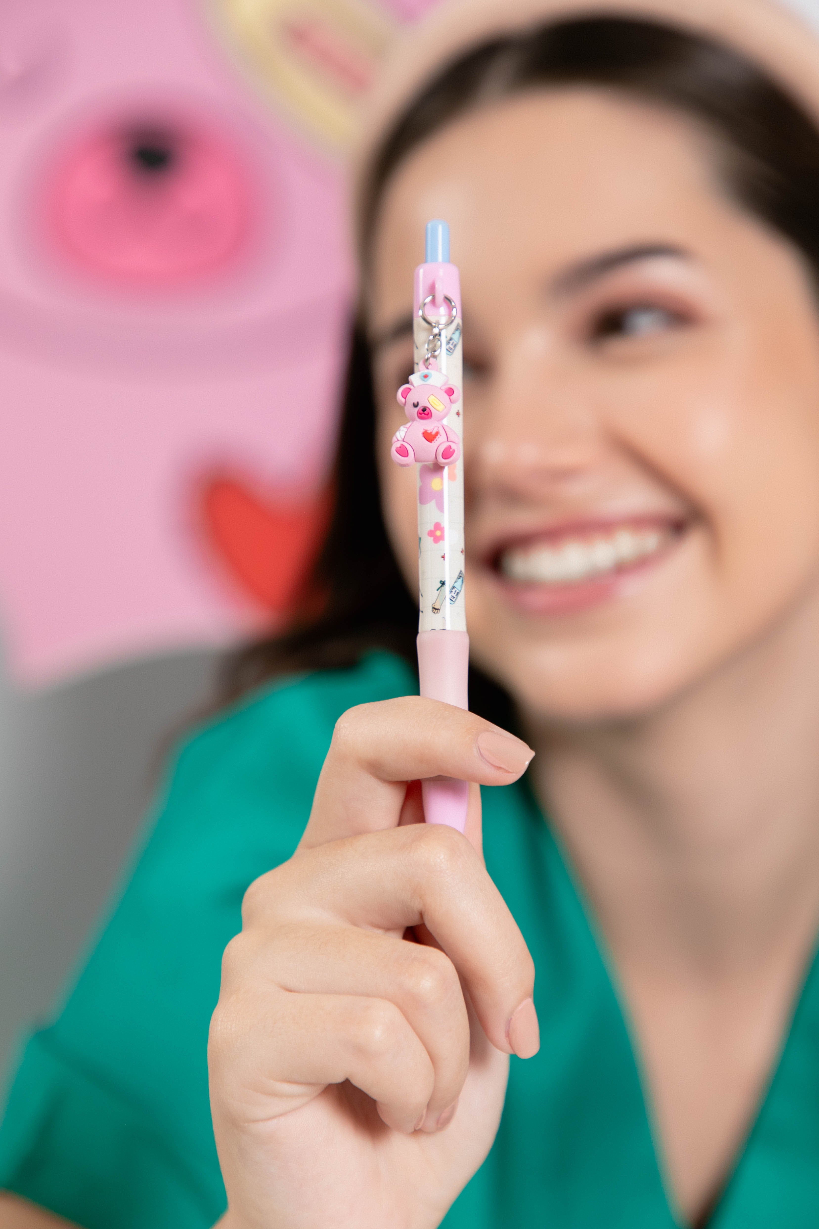 CHARM RETRACTABLE PEN - CUTE NURSING 🧸