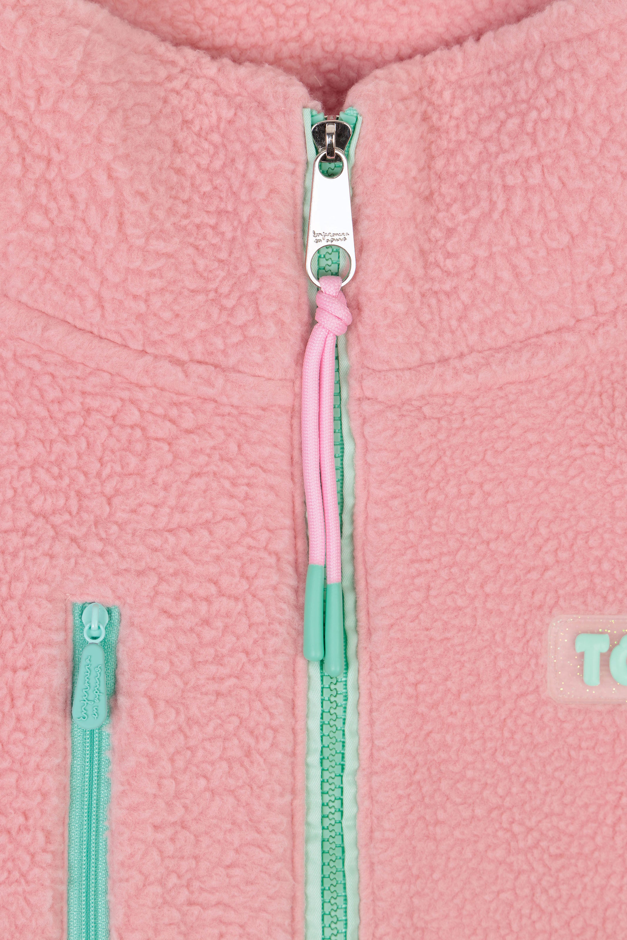 CHAQUETA POLAR RELAXED BABY PINK - TCAE