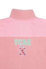 CHAQUETA POLAR RELAXED BABY PINK - TCAE