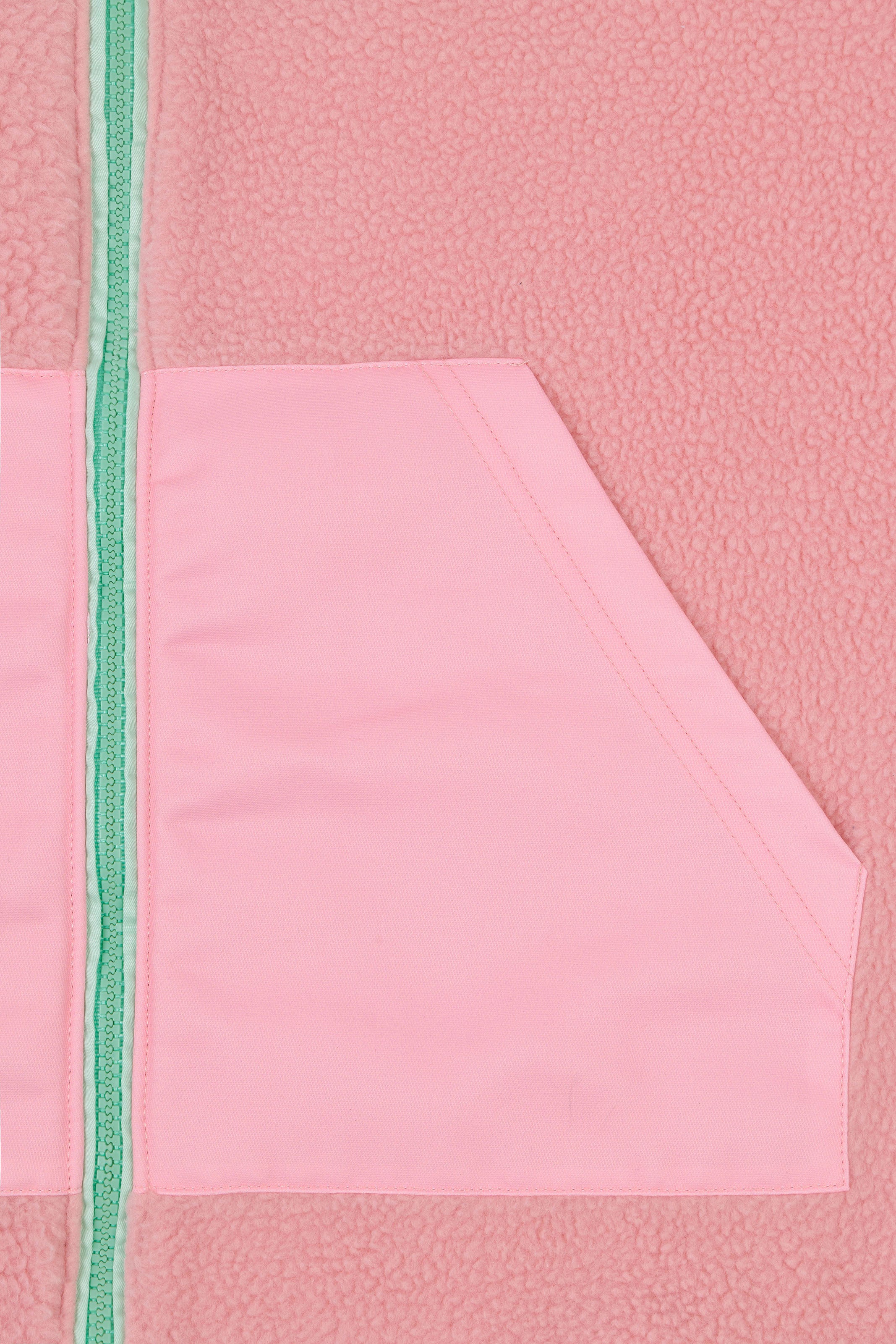 CHAQUETA POLAR RELAXED BABY PINK - TCAE